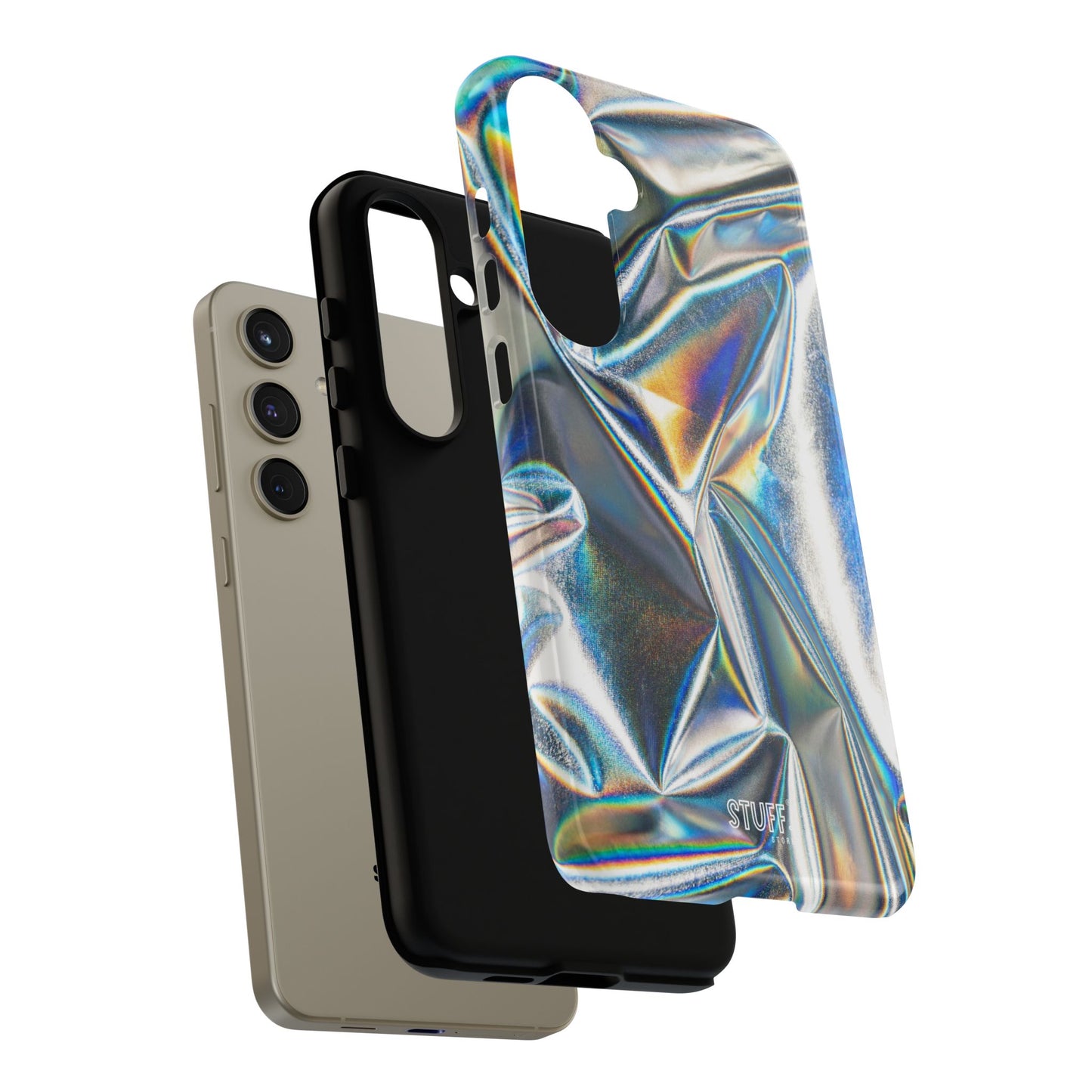 Metallic Case | Coque résistante double protection anti-choc - Effet Métallique