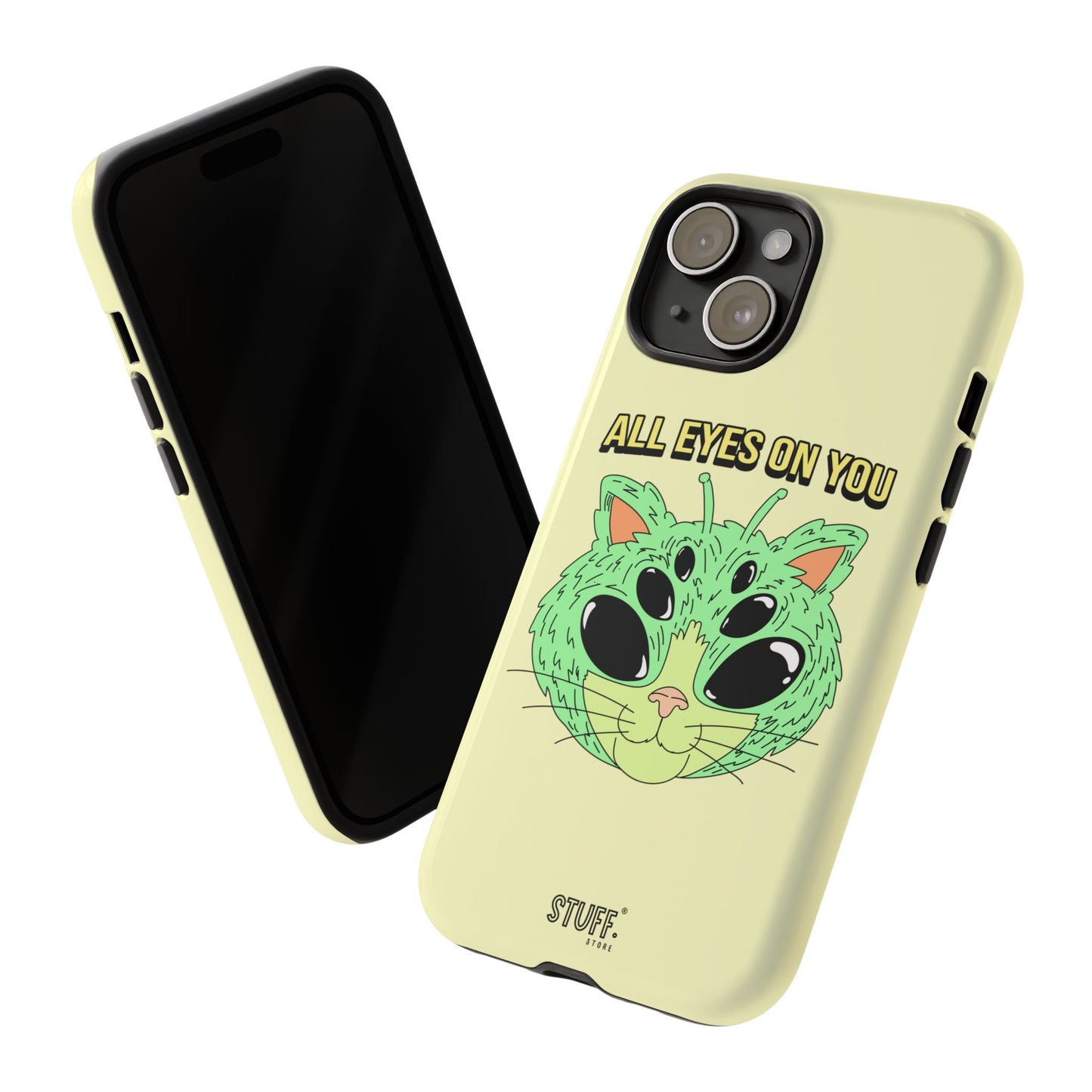 All Eyes on You Case | Coque résistante double protection avec Design Alien drôle