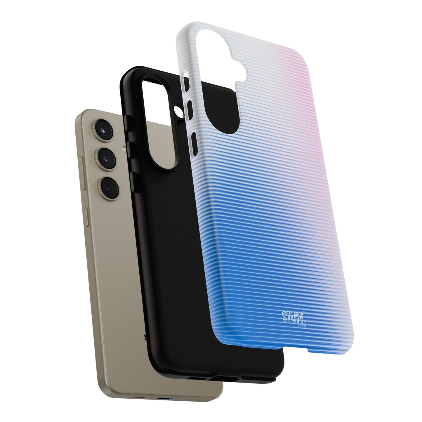 Gradient Case | Coque résistante double protection anti-choc - Dégradé Bleu & Rose