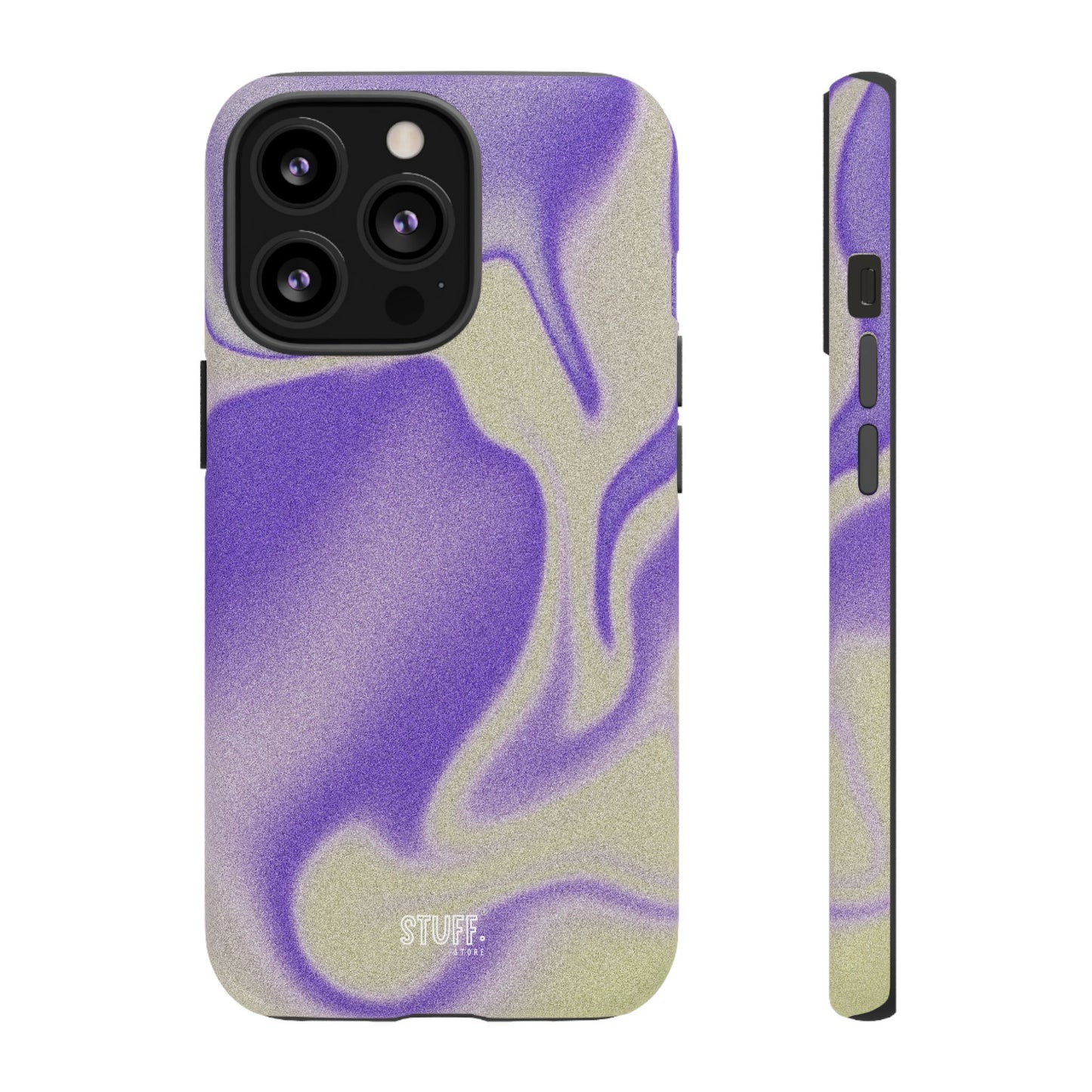 Swirly Case | Coque résistante double protection - Motif vague pourpre