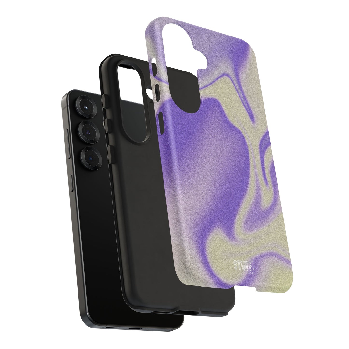 Swirly Case | Coque résistante double protection - Motif vague pourpre