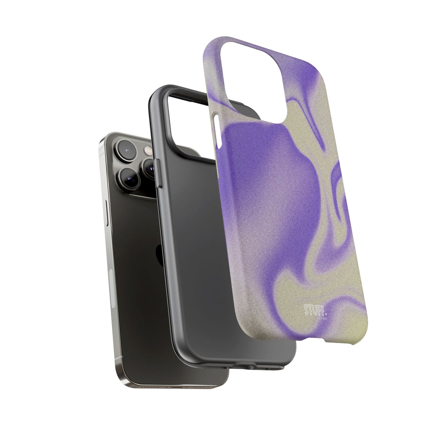 Swirly Case | Coque résistante double protection - Motif vague pourpre