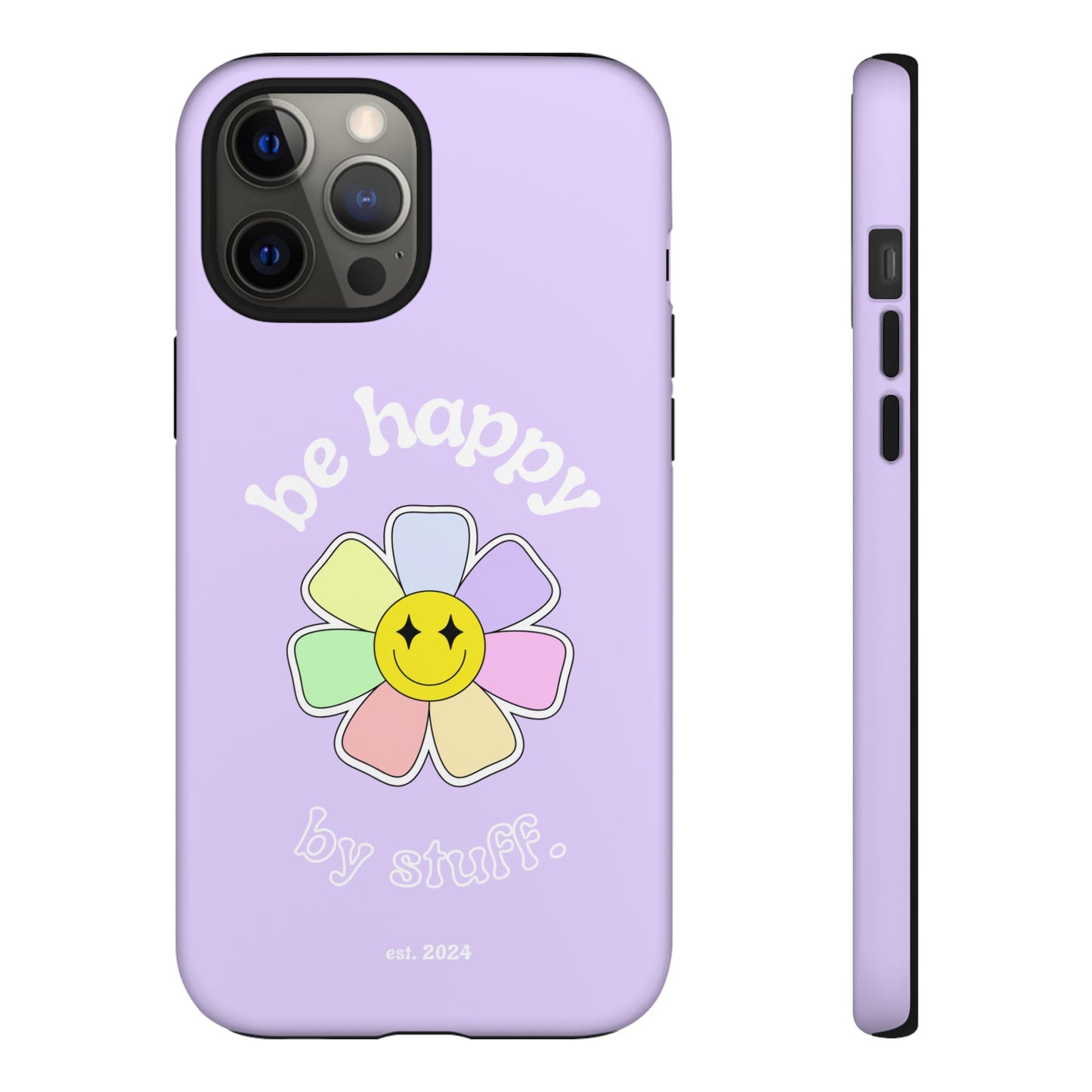 Be Happy Case | Coque résistante double protection avec Design Fleur Colorée