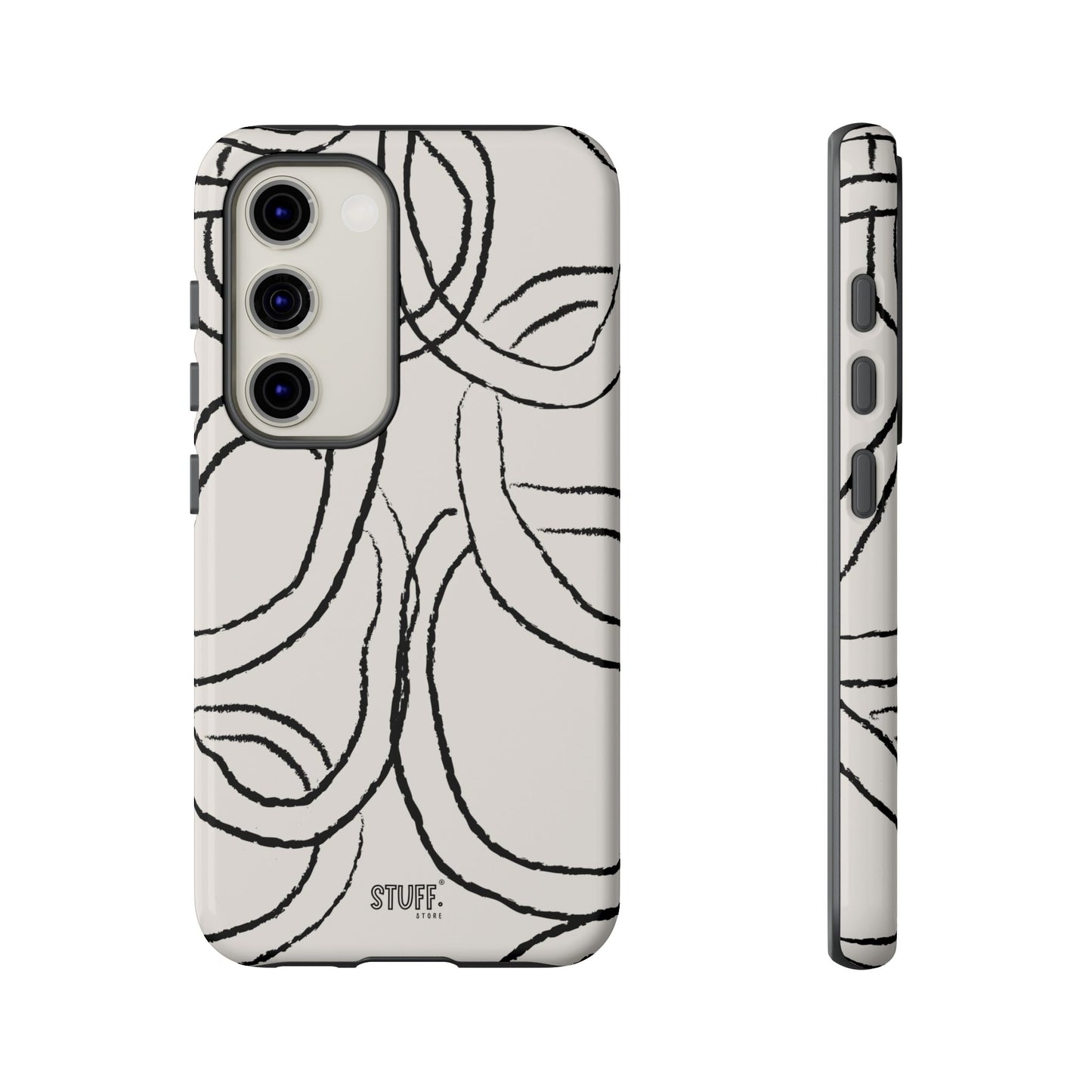 Doodly Case | Coque résistante double protection avec Design Gribouillis Minimaliste