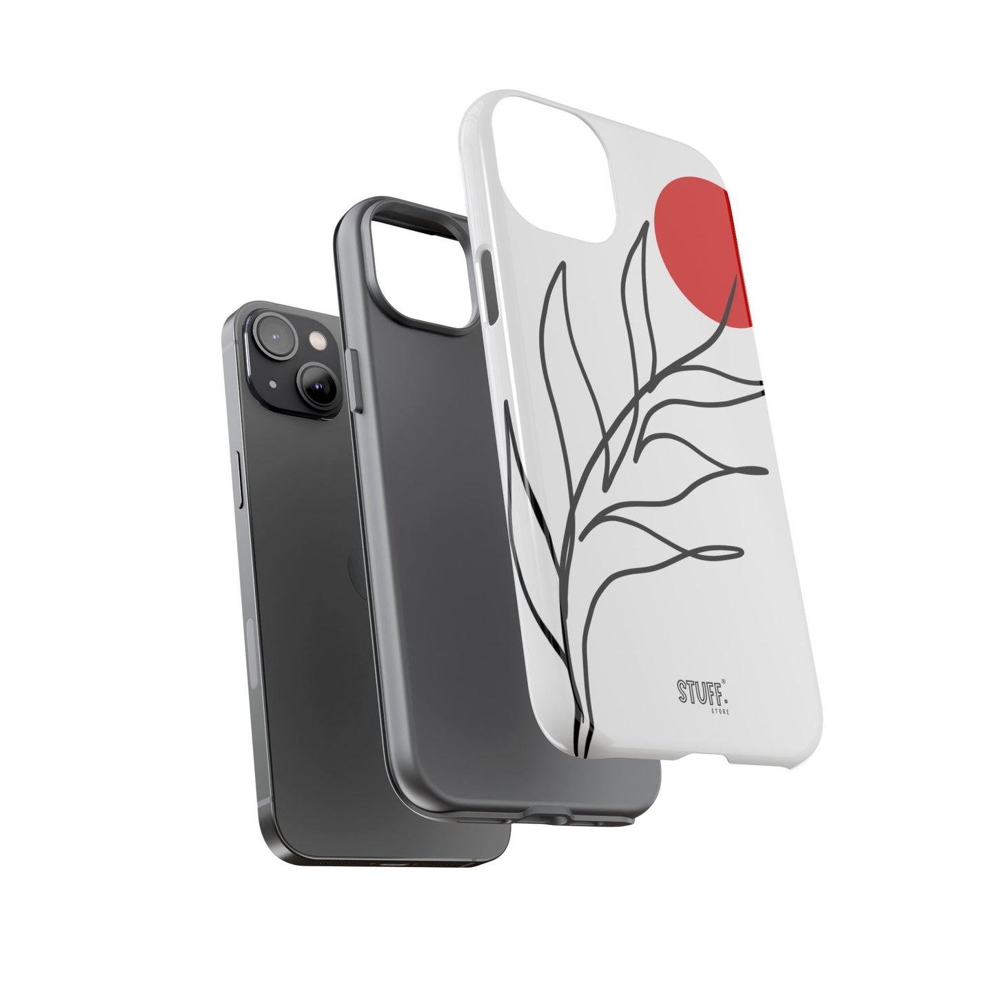 Red Sun Case | Coque résistante double protection avec Design Minimaliste