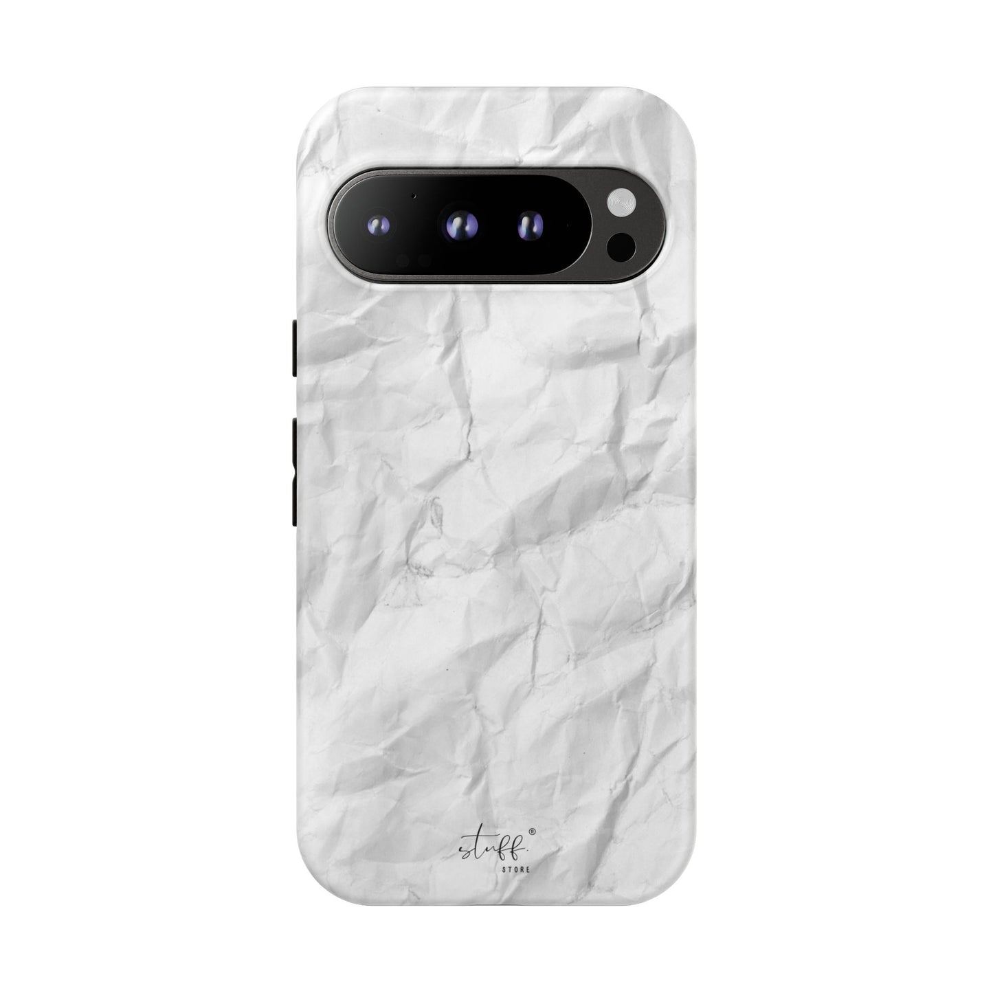 Crinkled Case | Coque résistante double protection anti-choc Effet Papier Froissé Mat