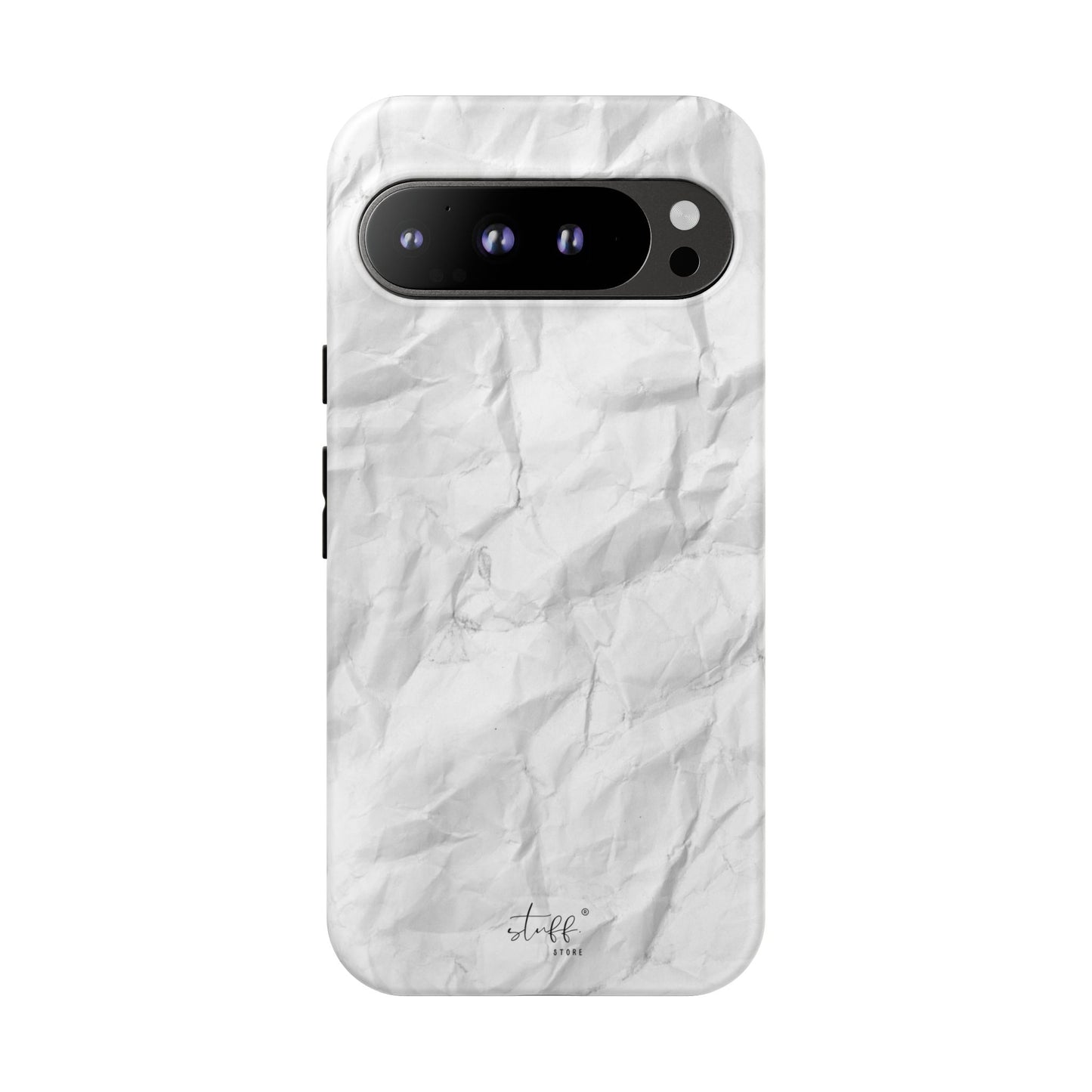 Crinkled Case | Coque résistante double protection anti-choc Effet Papier Froissé Mat