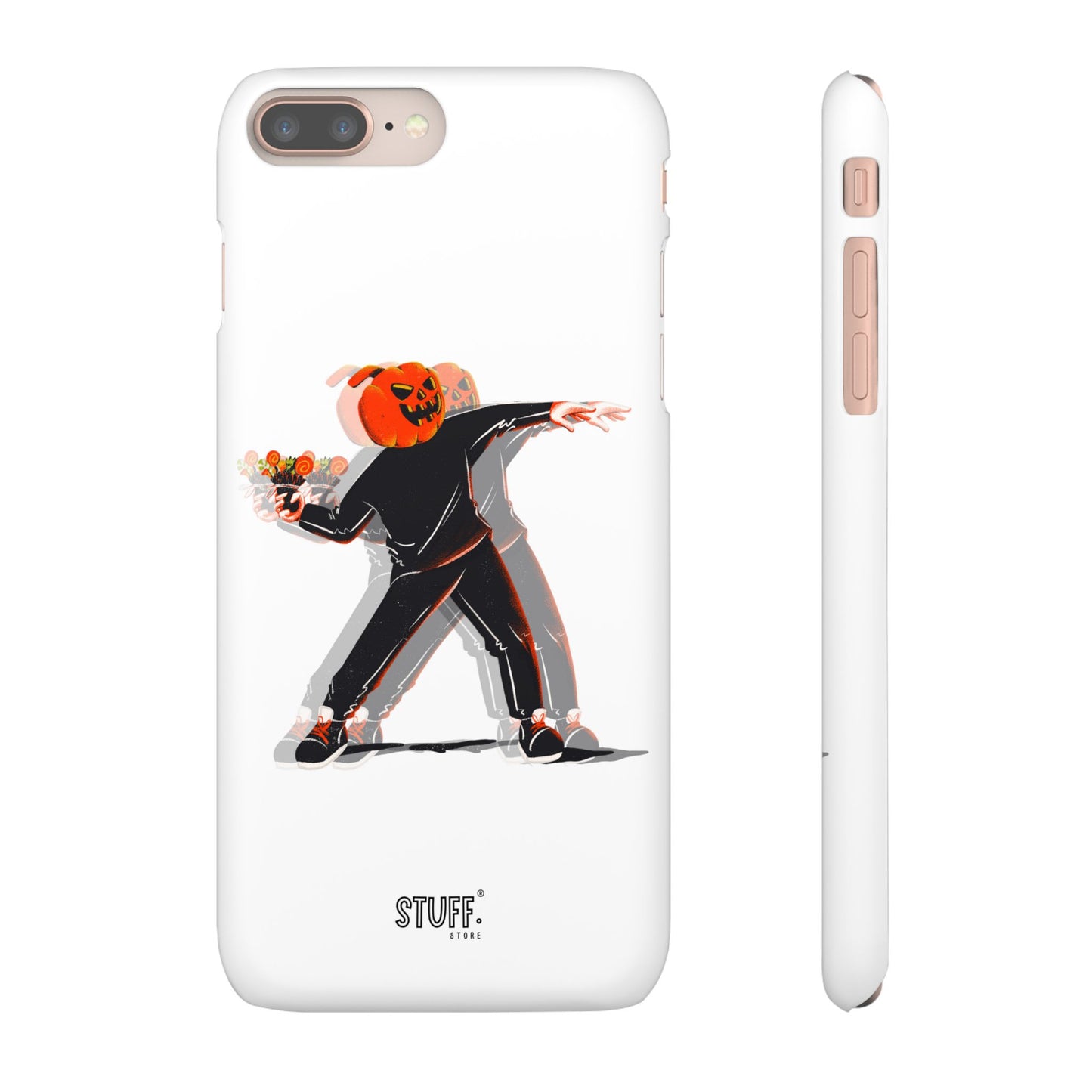 Pumpksy | Coque snap légère et résistante inspiration Banksy – Blanc