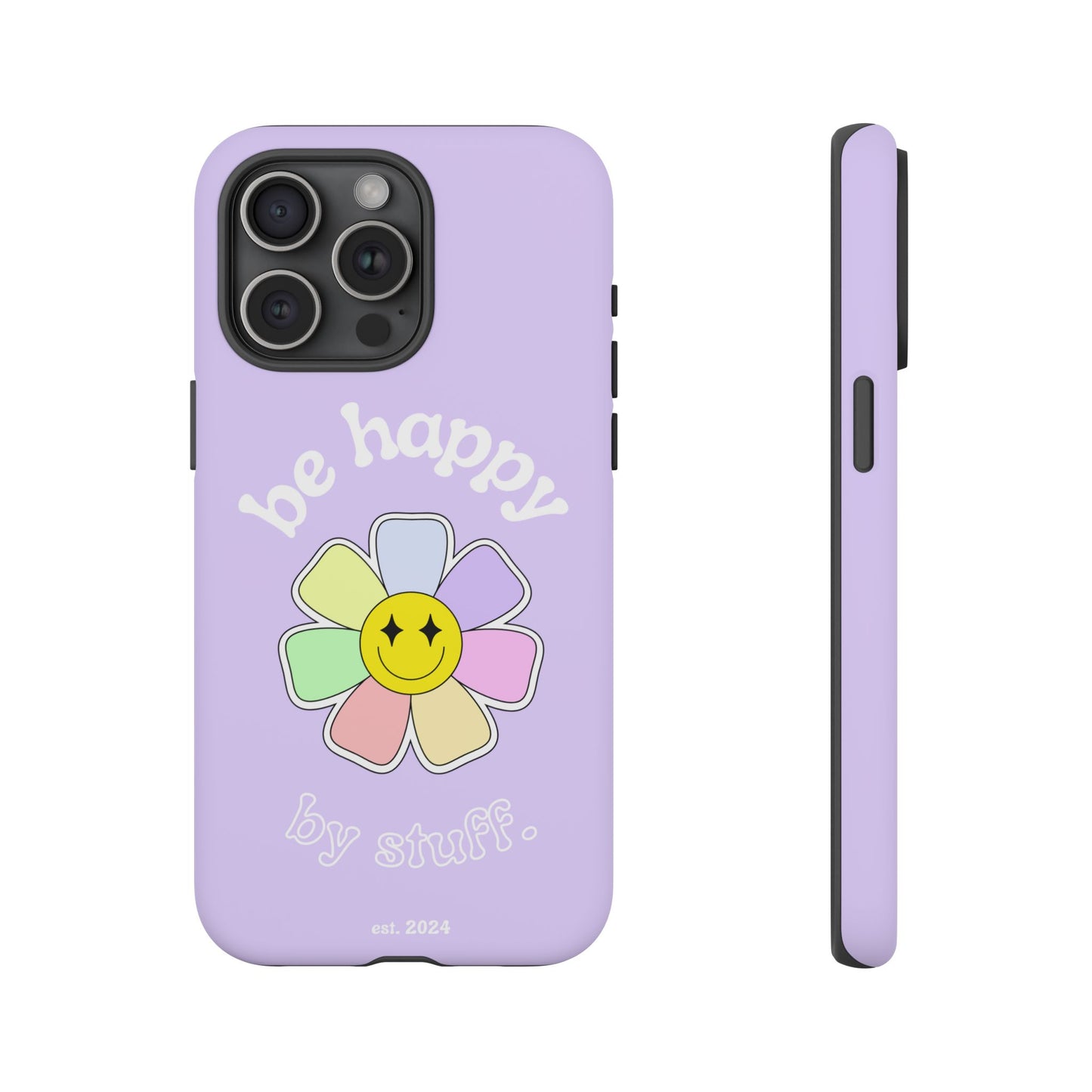 Be Happy Case | Coque résistante double protection avec Design Fleur Colorée