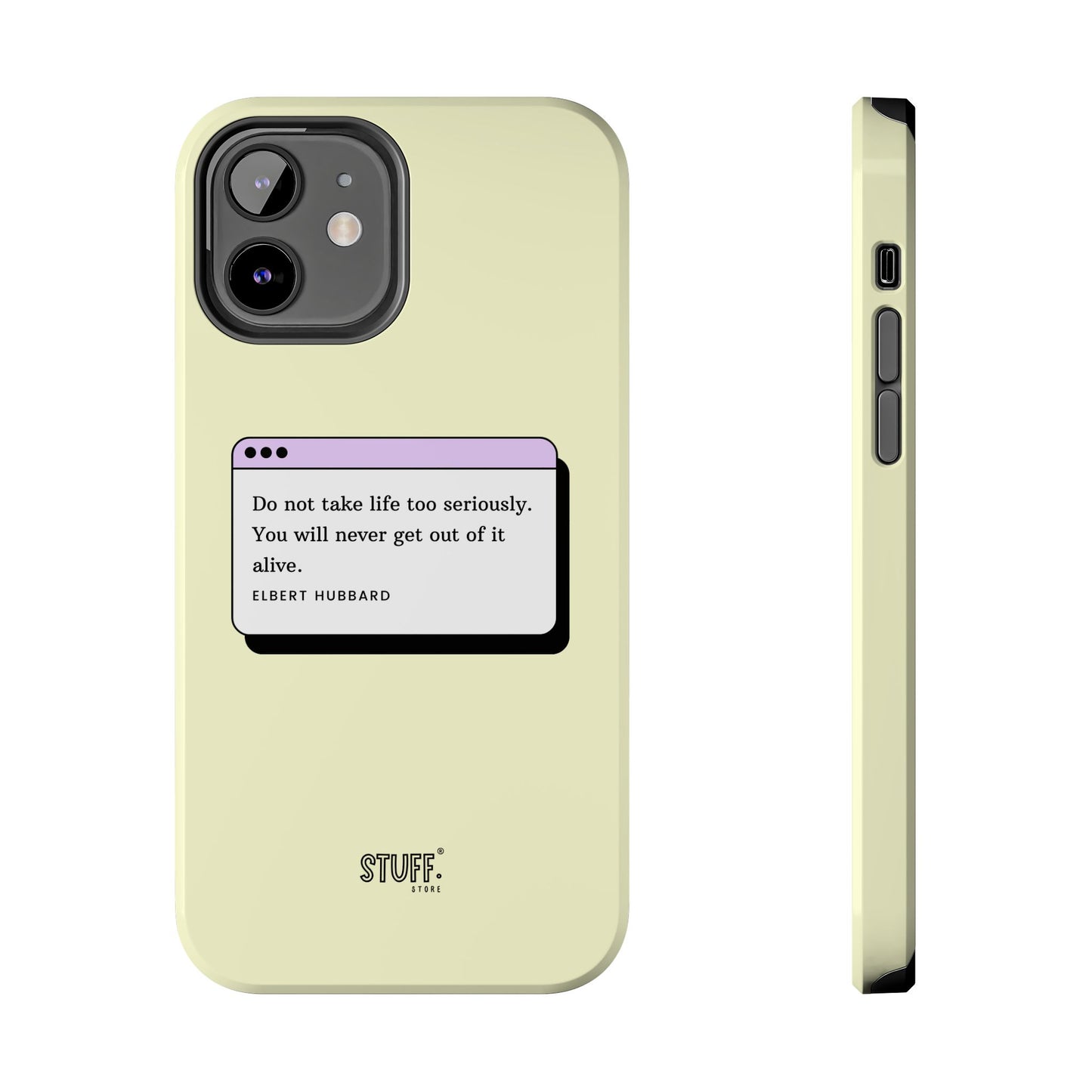 Window Case | Coque résistante à double protection avec citation – Design minimal & message puissant