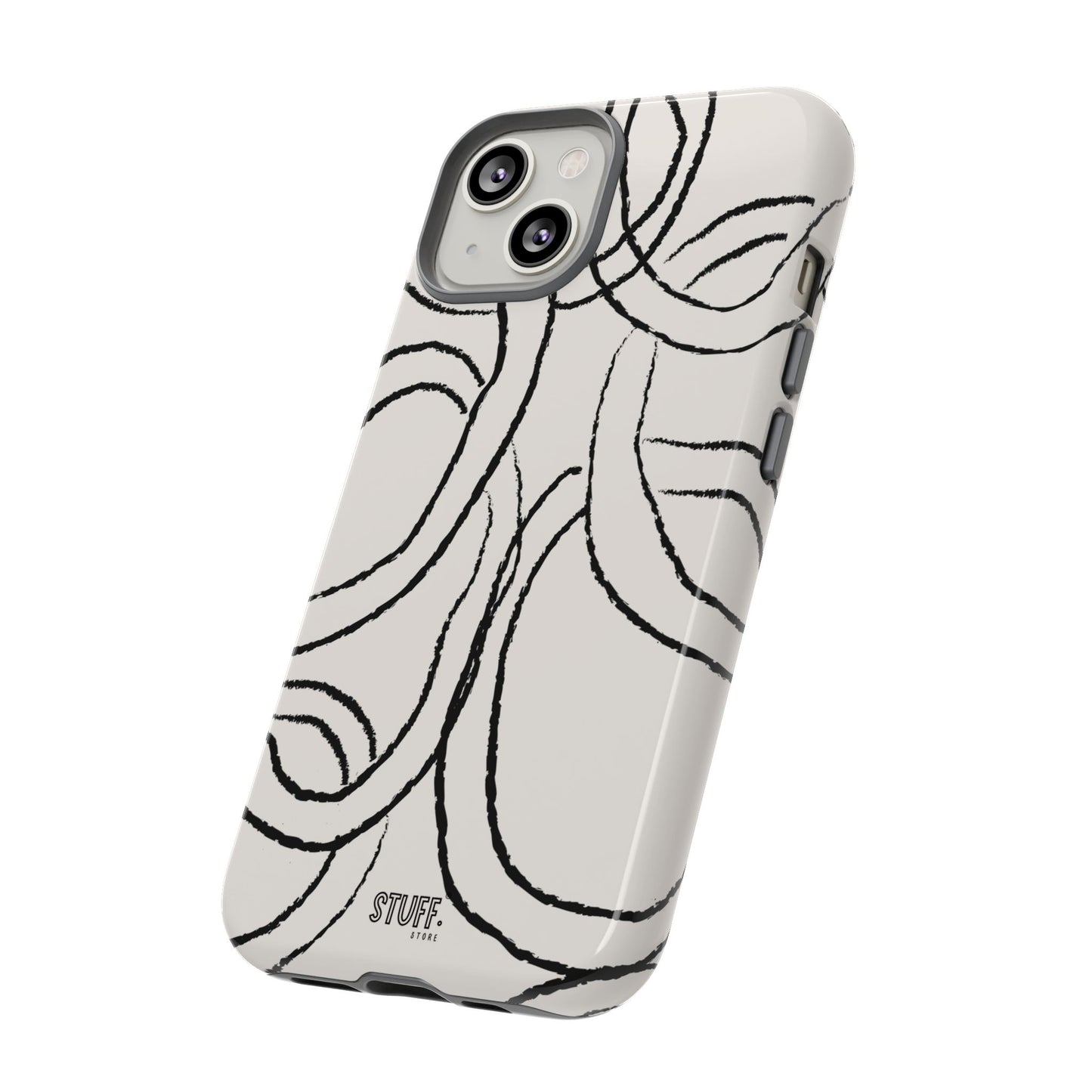 Doodly Case | Coque résistante double protection avec Design Gribouillis Minimaliste