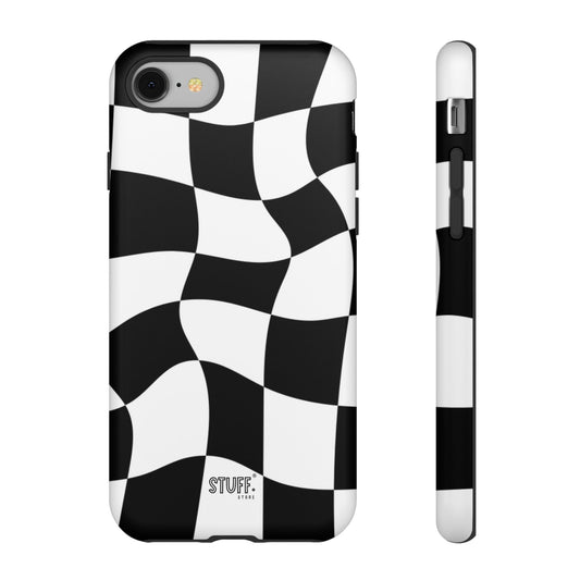Checkers Case | Coque résistante double protection et Design en Damier déformé
