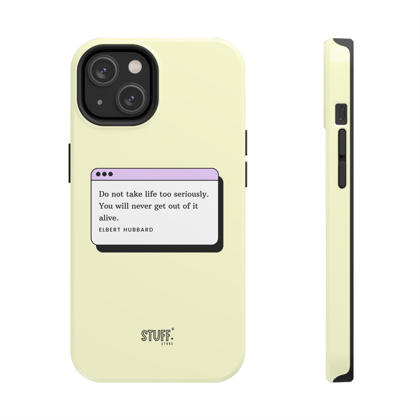Window Case | Coque résistante à double protection avec citation – Design minimal & message puissant