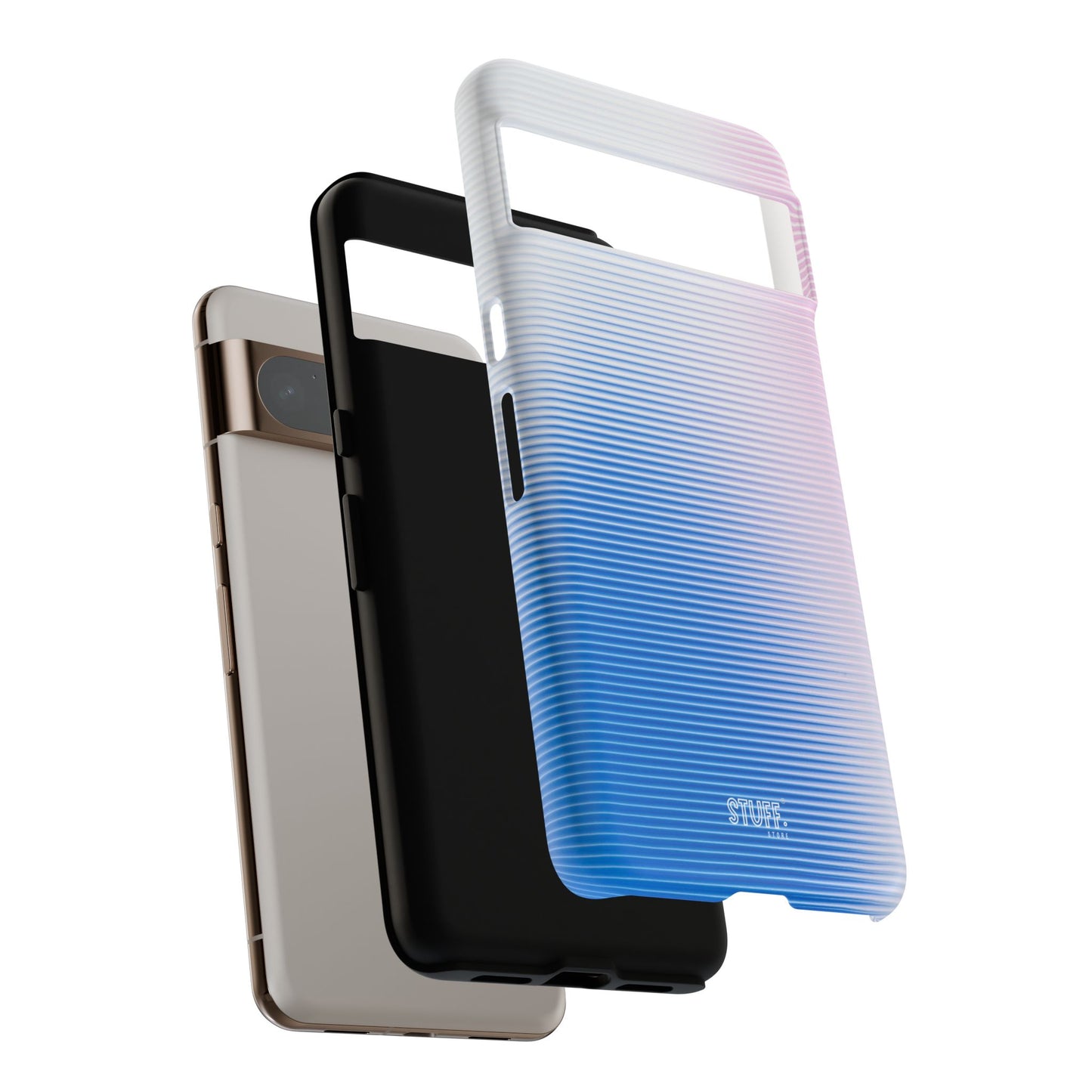 Gradient Case | Coque résistante double protection anti-choc - Dégradé Bleu & Rose