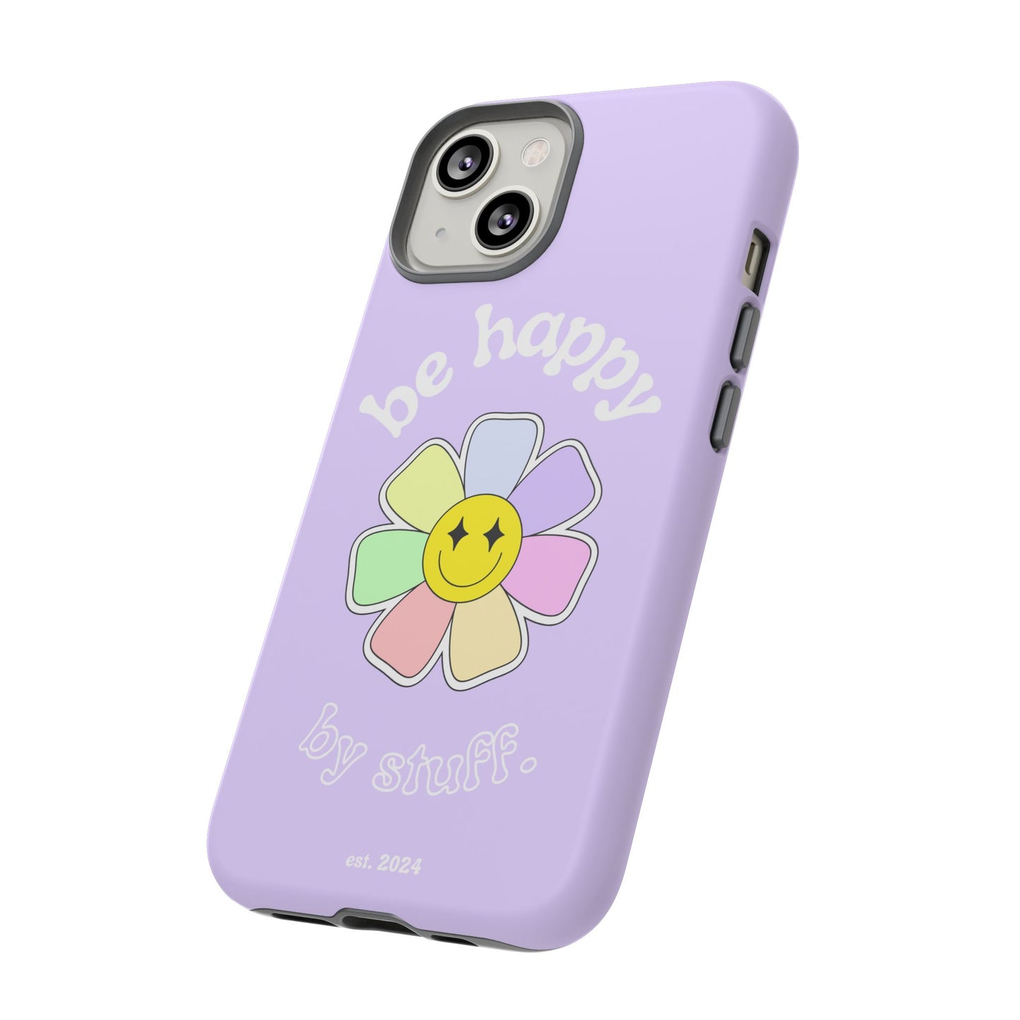 Be Happy Case | Coque résistante double protection avec Design Fleur Colorée