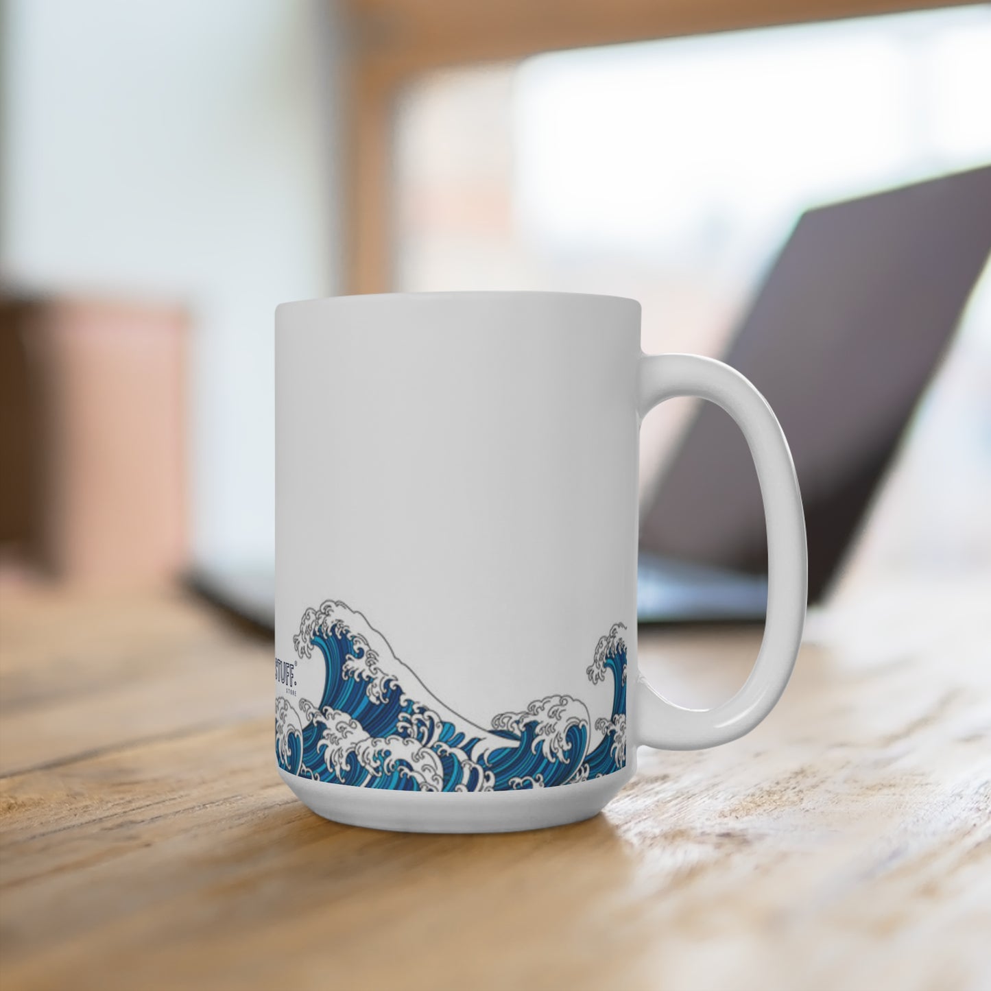 The Wave Cup | Ceramic mug 440ml - Hokusai inspiration