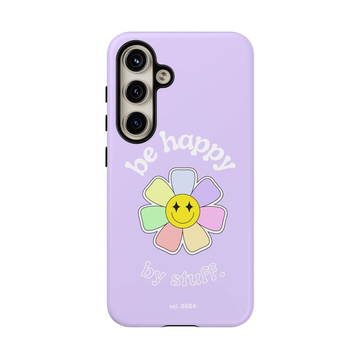 Be Happy Case | Coque résistante double protection avec Design Fleur Colorée