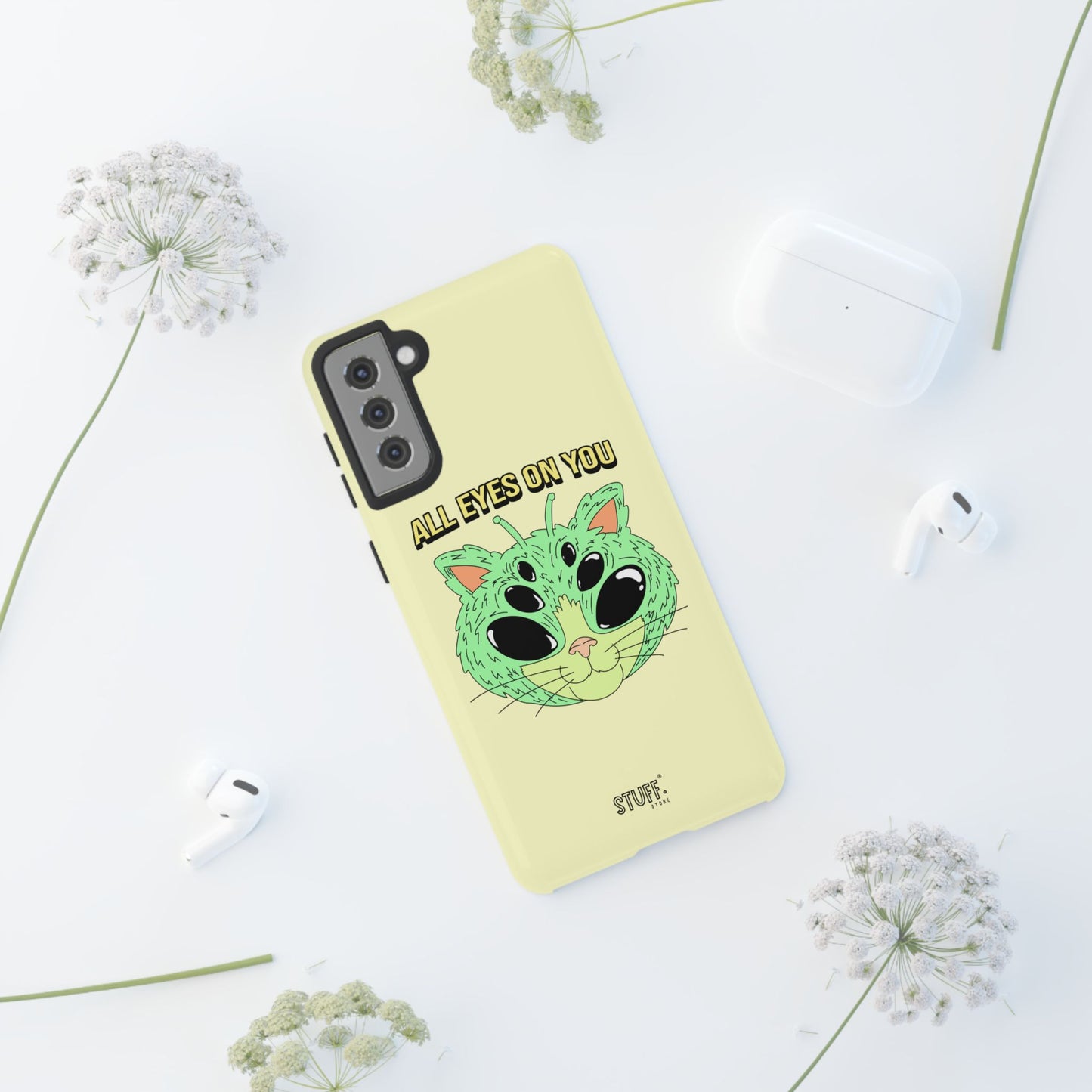 All Eyes on You Case | Coque résistante double protection avec Design Alien drôle