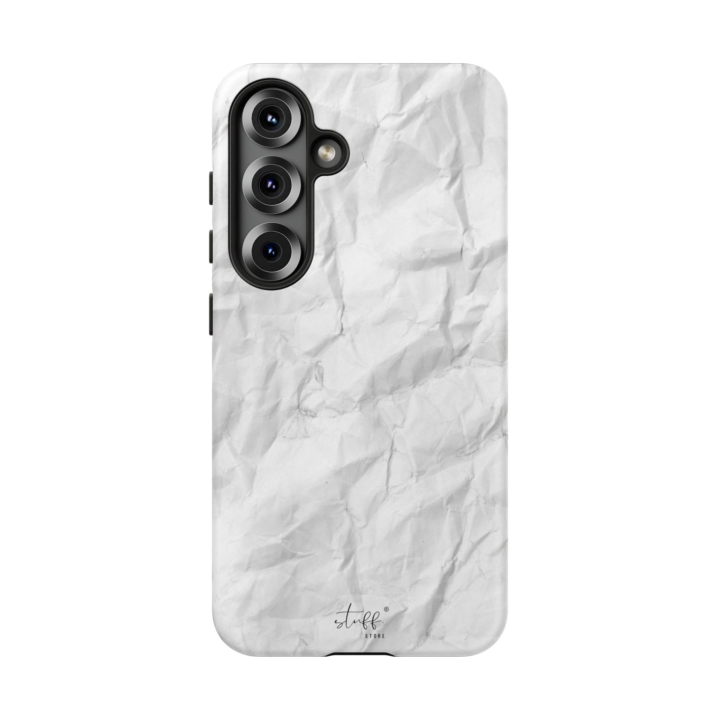 Crinkled Case | Coque résistante double protection anti-choc Effet Papier Froissé Mat
