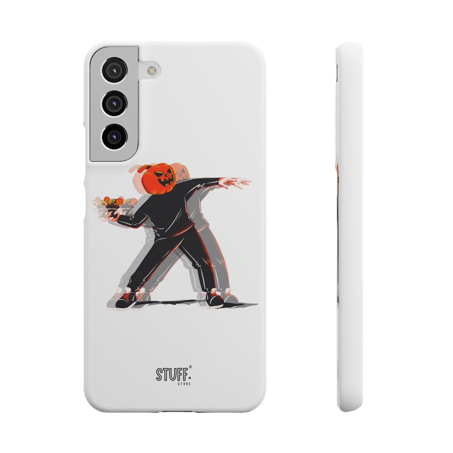 Pumpksy | Coque snap légère et résistante inspiration Banksy – Blanc