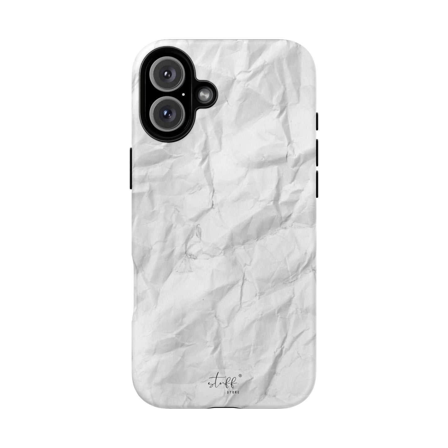 Crinkled Case | Coque résistante double protection anti-choc Effet Papier Froissé Mat