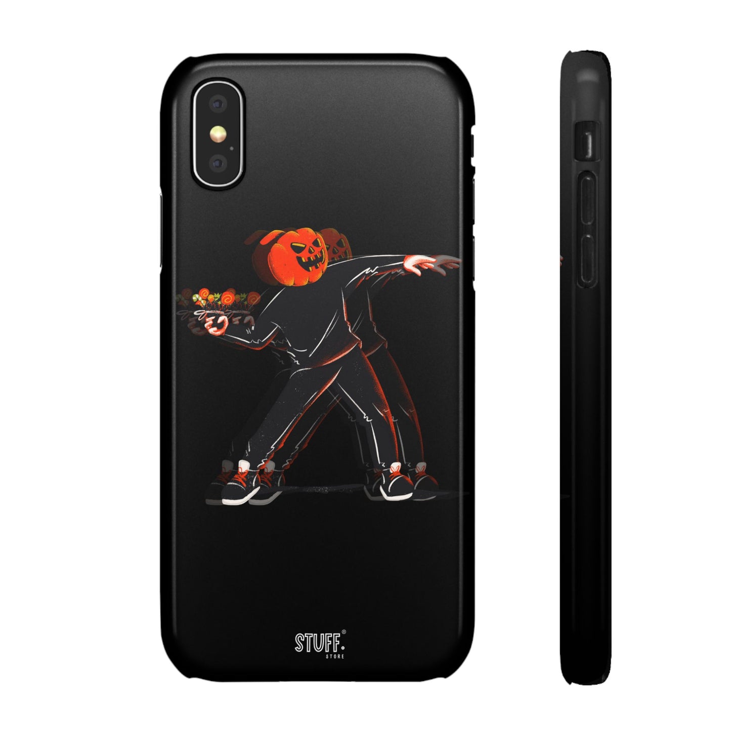 Pumpksy | Coque snap légère et résistante inspiration Banksy – Noir