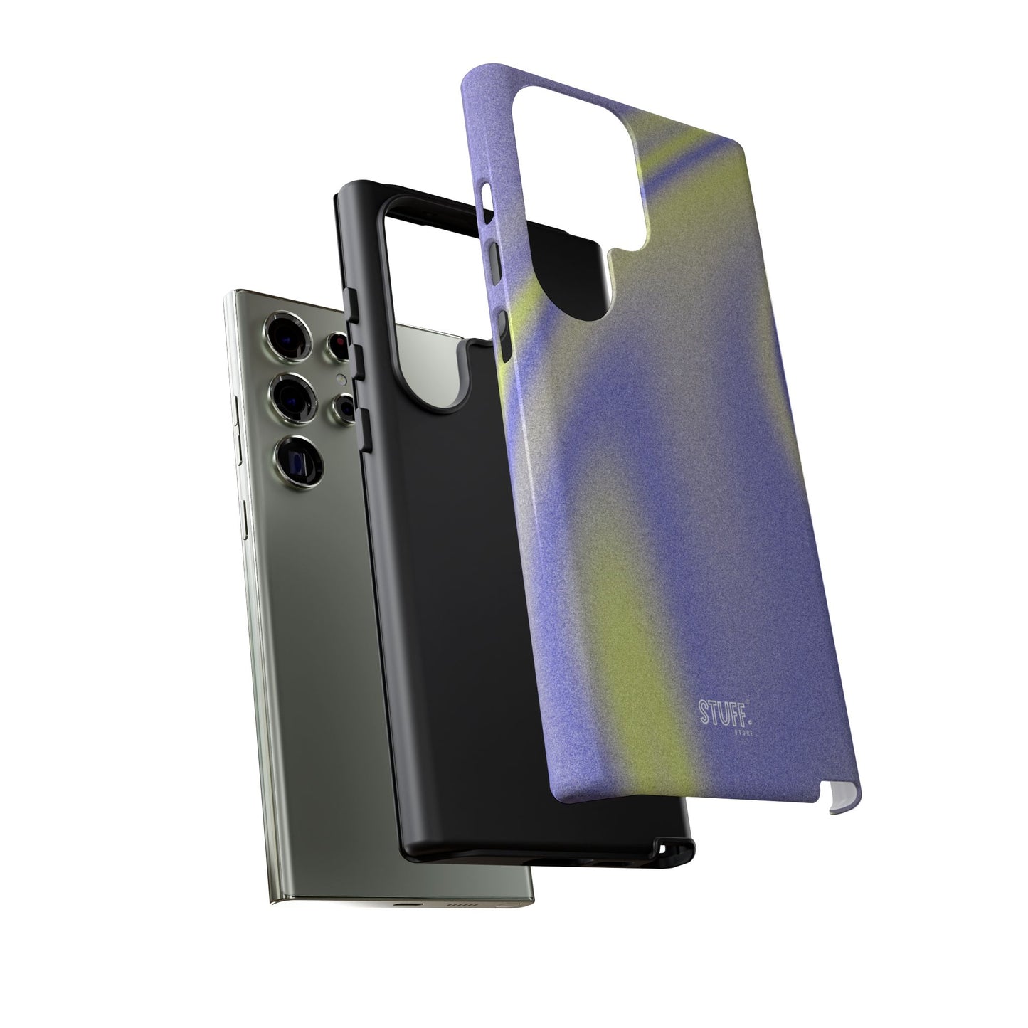 Vibrant Case | Coque résistante double protection anti-choc - Violet & Jaune