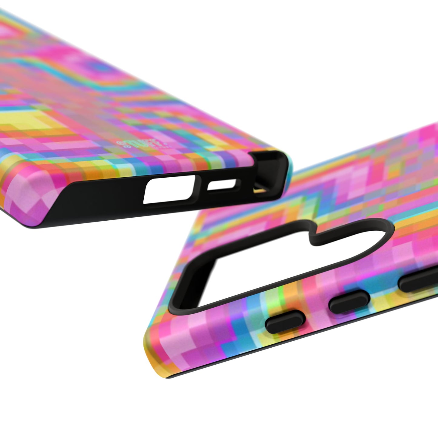 Pixel Case | Coque résistante double protection anti-choc - Motif pixels colorés