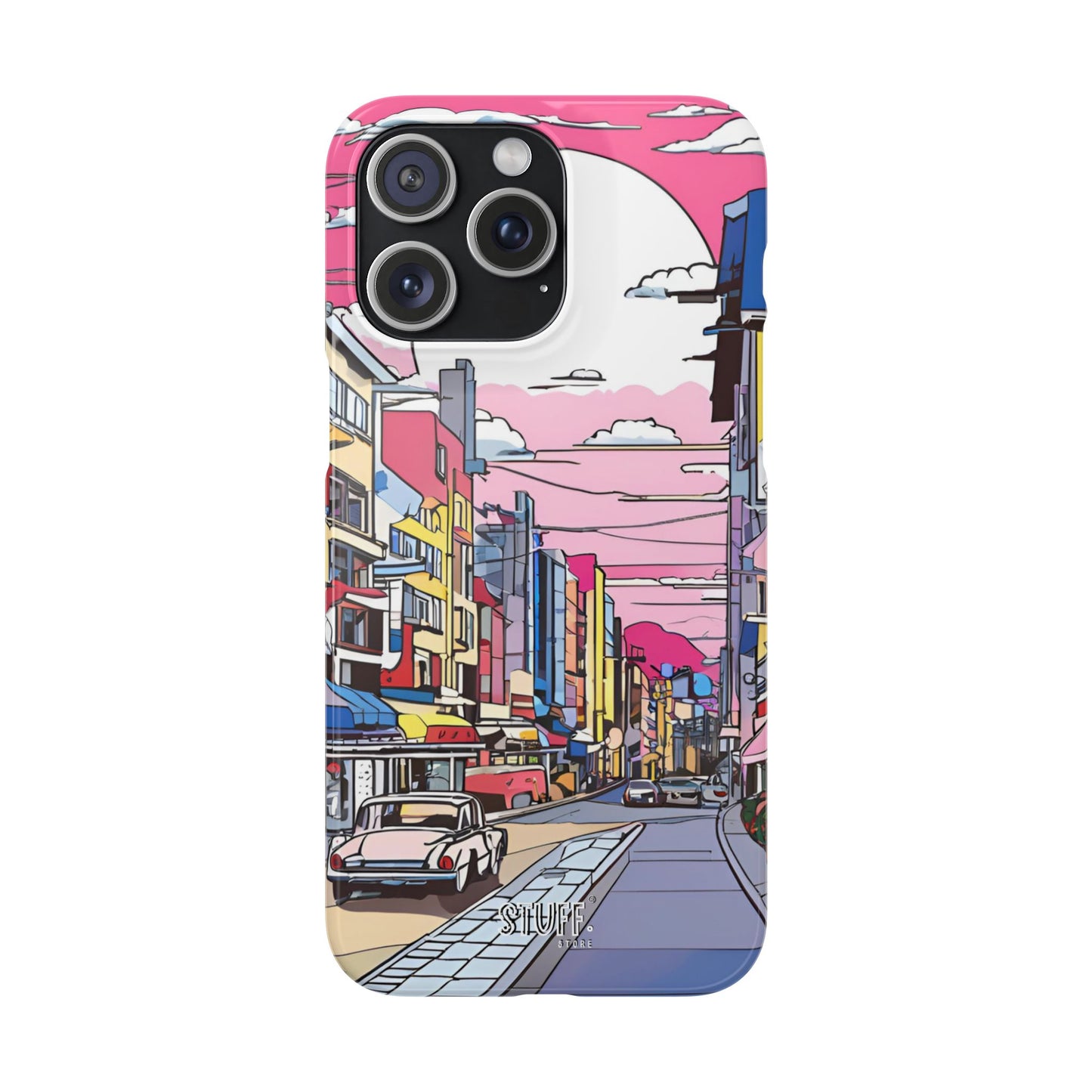 Pop Art Sunset | Coque snap légère et résistante inspiration Lichtenstein