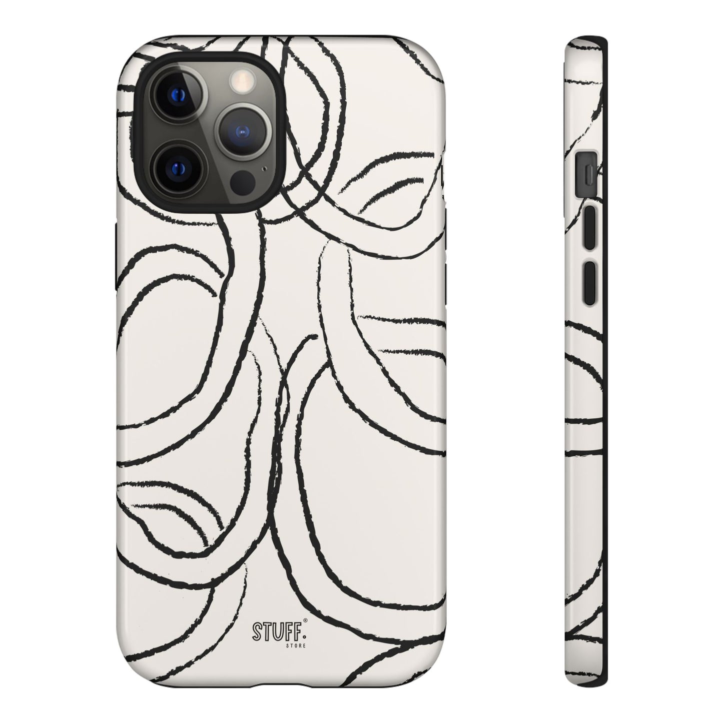 Doodly Case | Coque résistante double protection avec Design Gribouillis Minimaliste