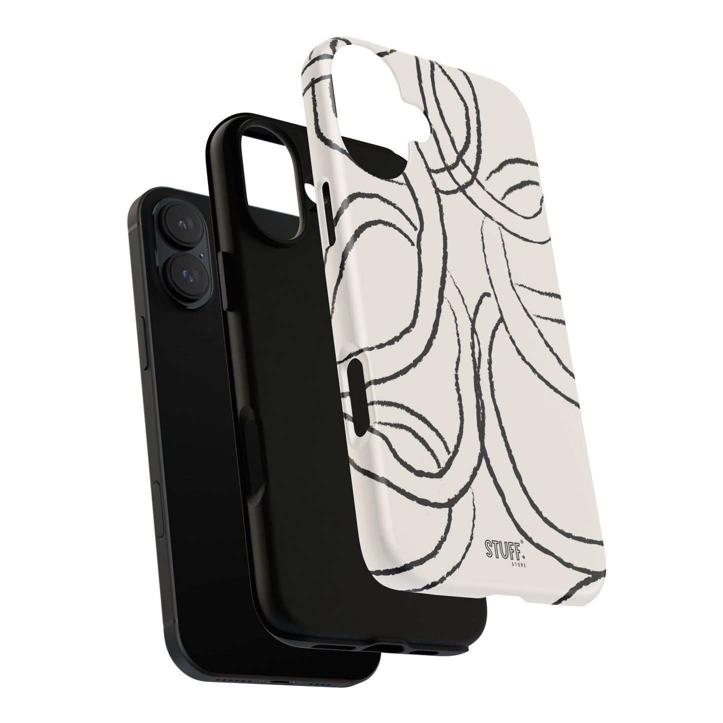 Doodly Case | Coque résistante double protection avec Design Gribouillis Minimaliste