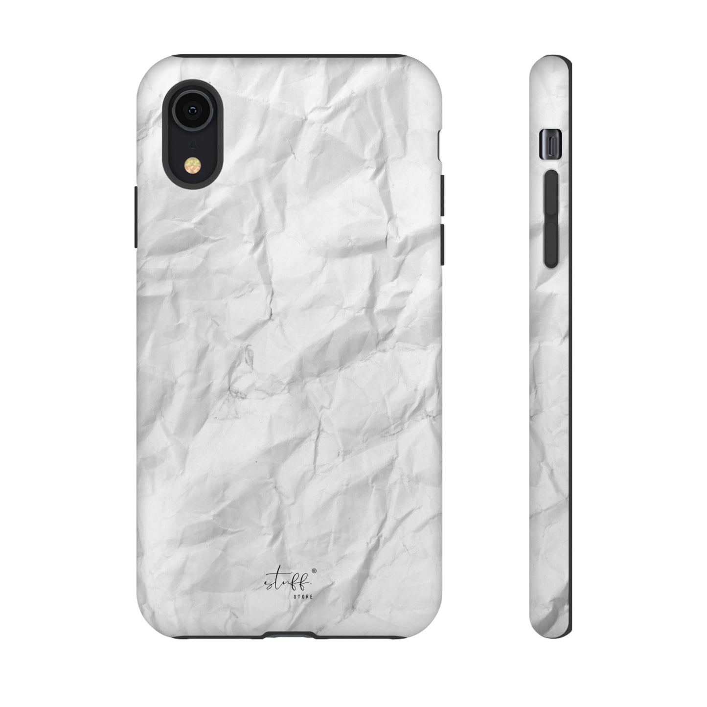 Crinkled Case | Coque résistante double protection anti-choc Effet Papier Froissé Mat