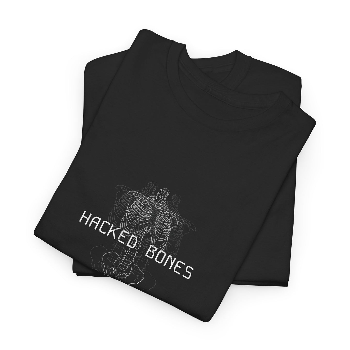 hacked bones heavy cotton tee