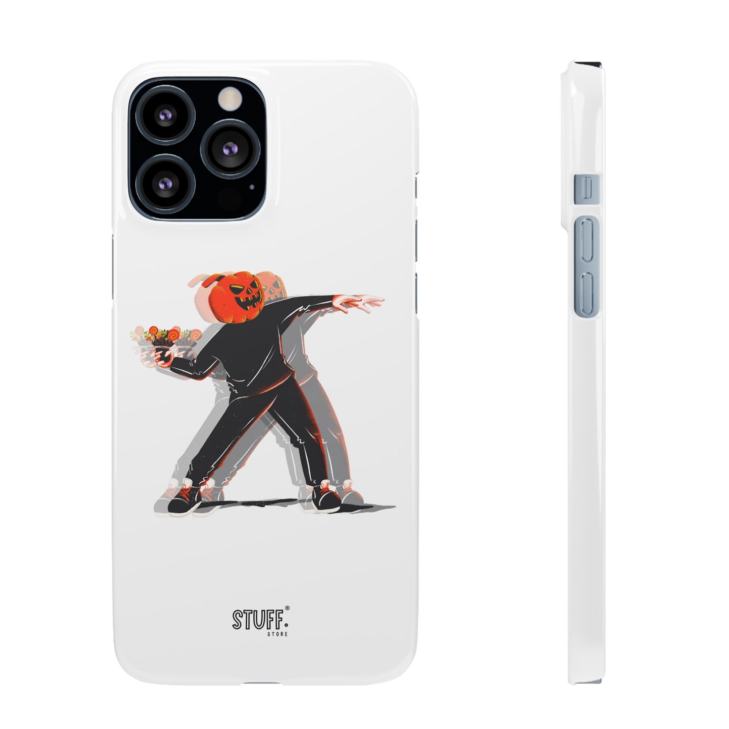 Pumpksy | Coque snap légère et résistante inspiration Banksy – Blanc