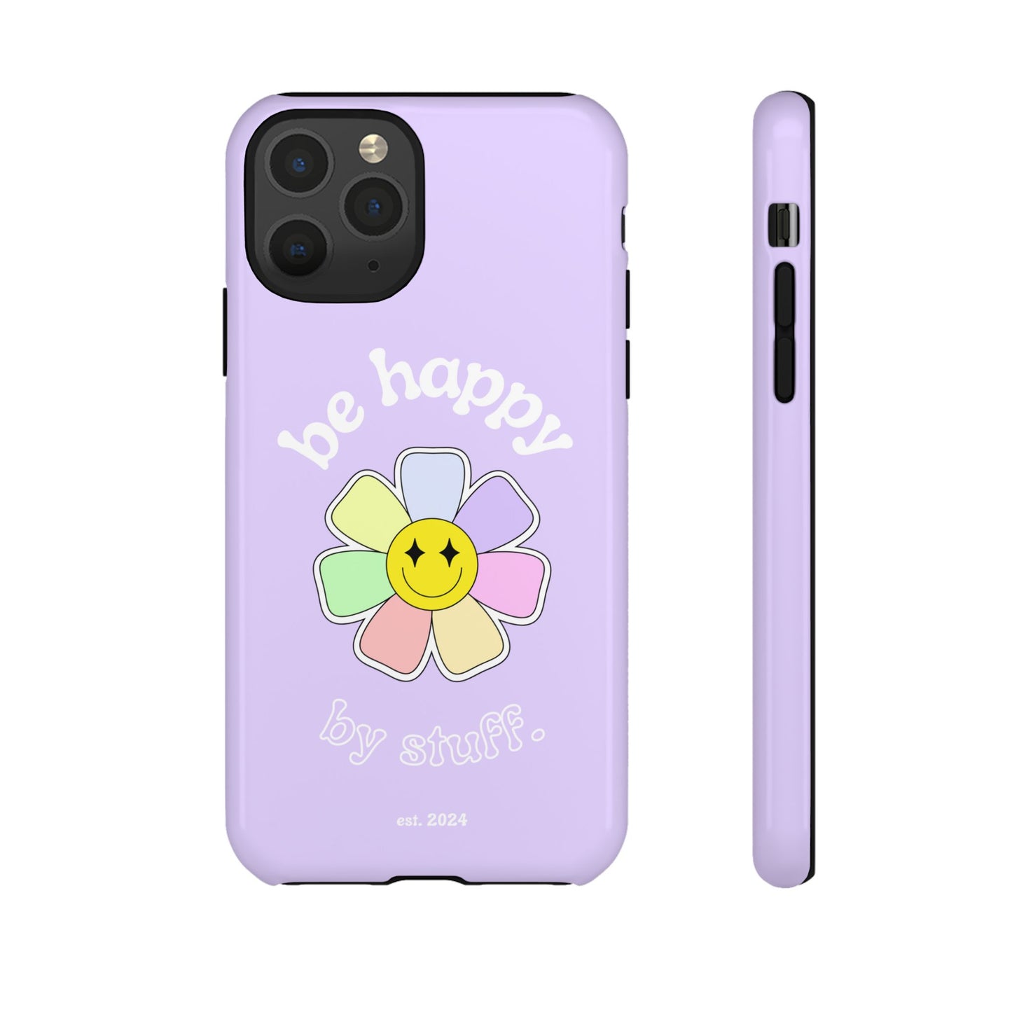 Be Happy Case | Coque résistante double protection avec Design Fleur Colorée