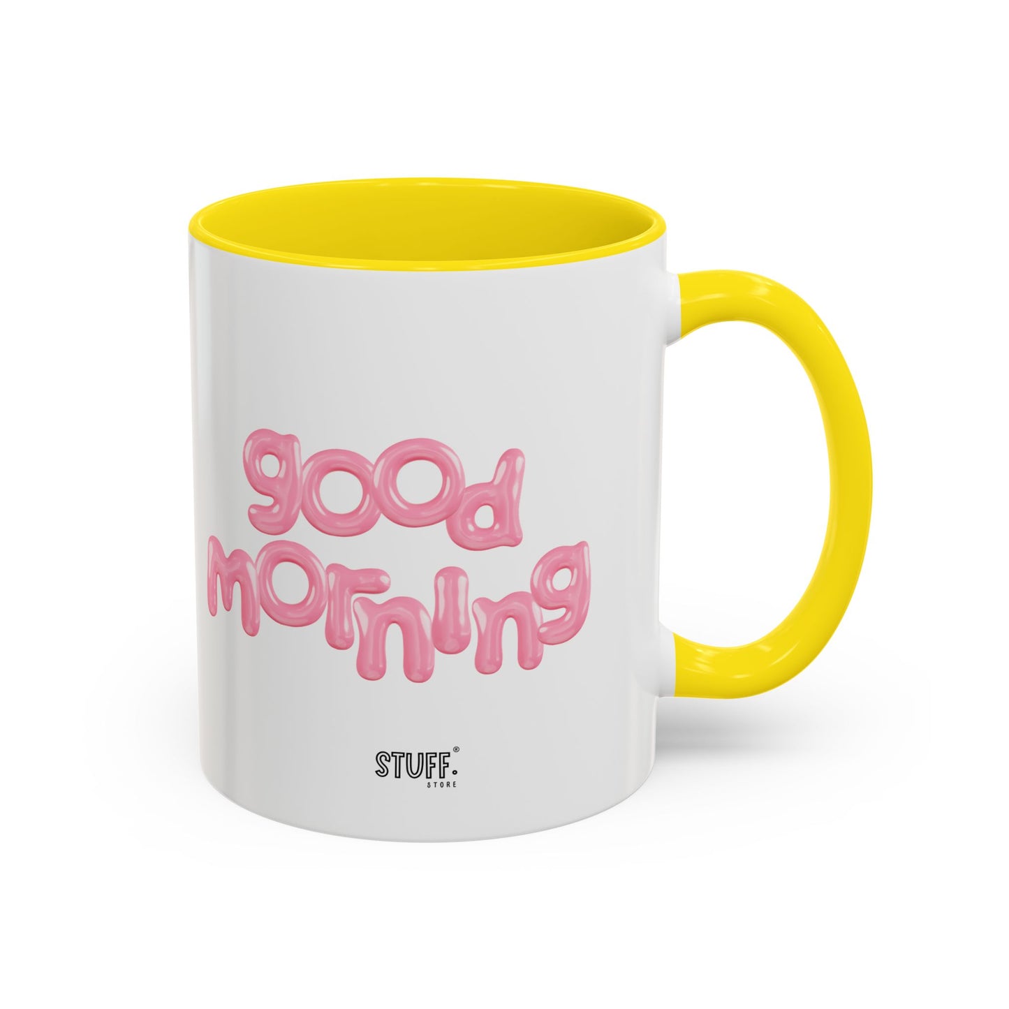 Balloon Cup | Two-tone ceramic mug with "balloon" lettering - 330ml