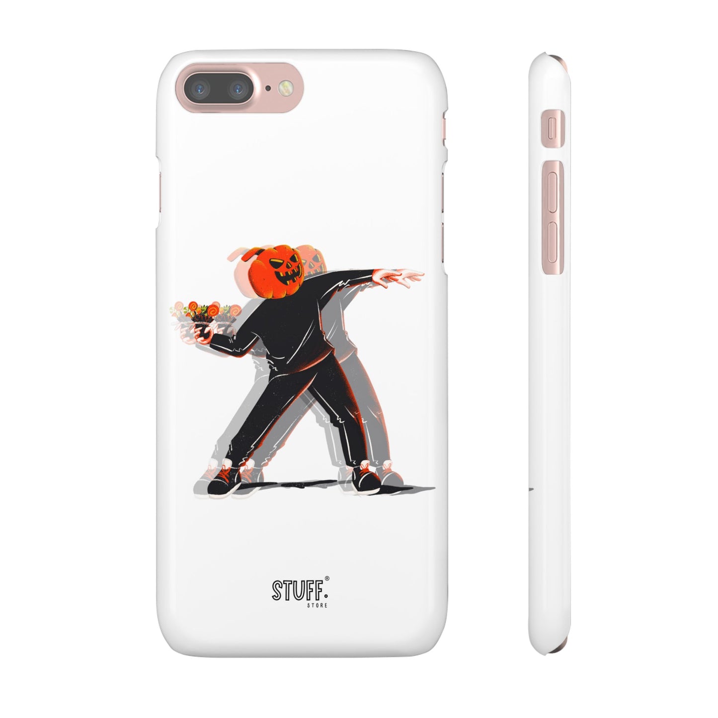 Pumpksy | Coque snap légère et résistante inspiration Banksy – Blanc