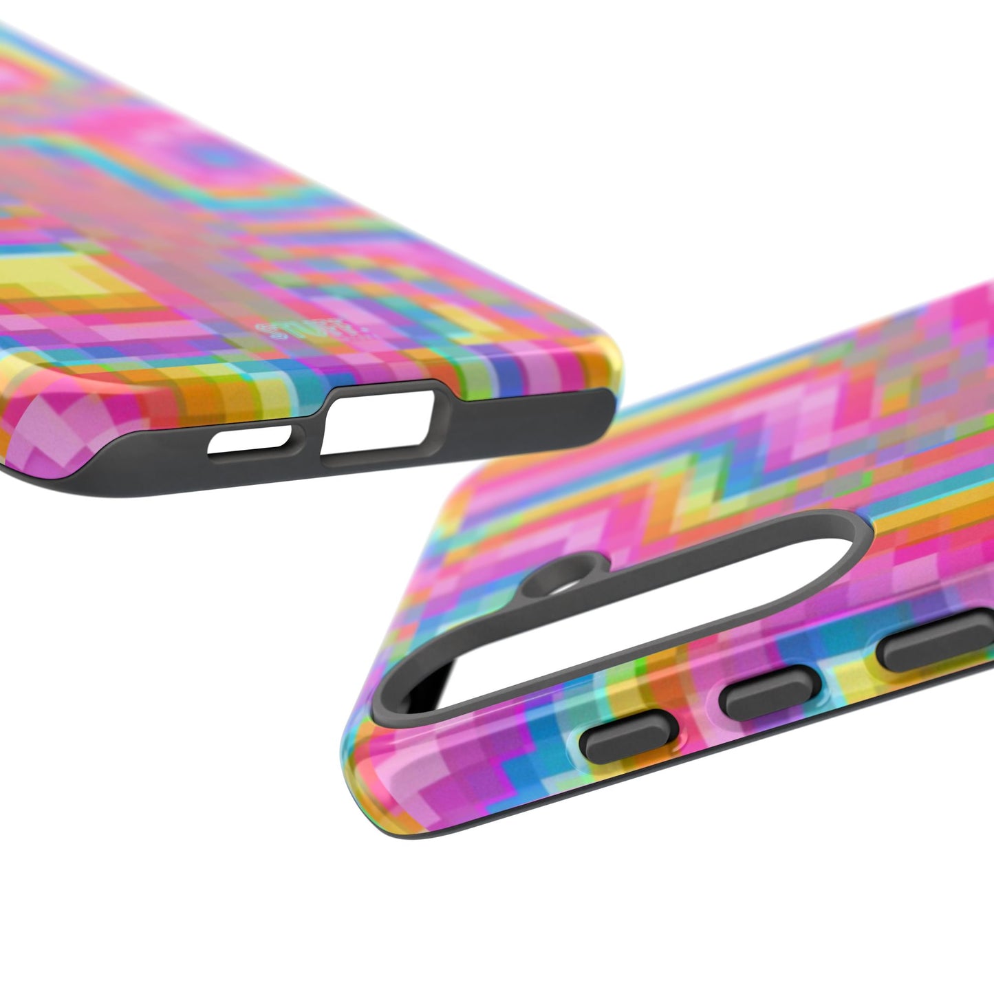 Pixel Case | Coque résistante double protection anti-choc - Motif pixels colorés