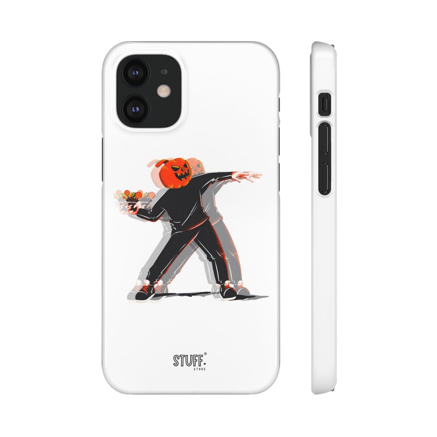 Pumpksy | Coque snap légère et résistante inspiration Banksy – Blanc