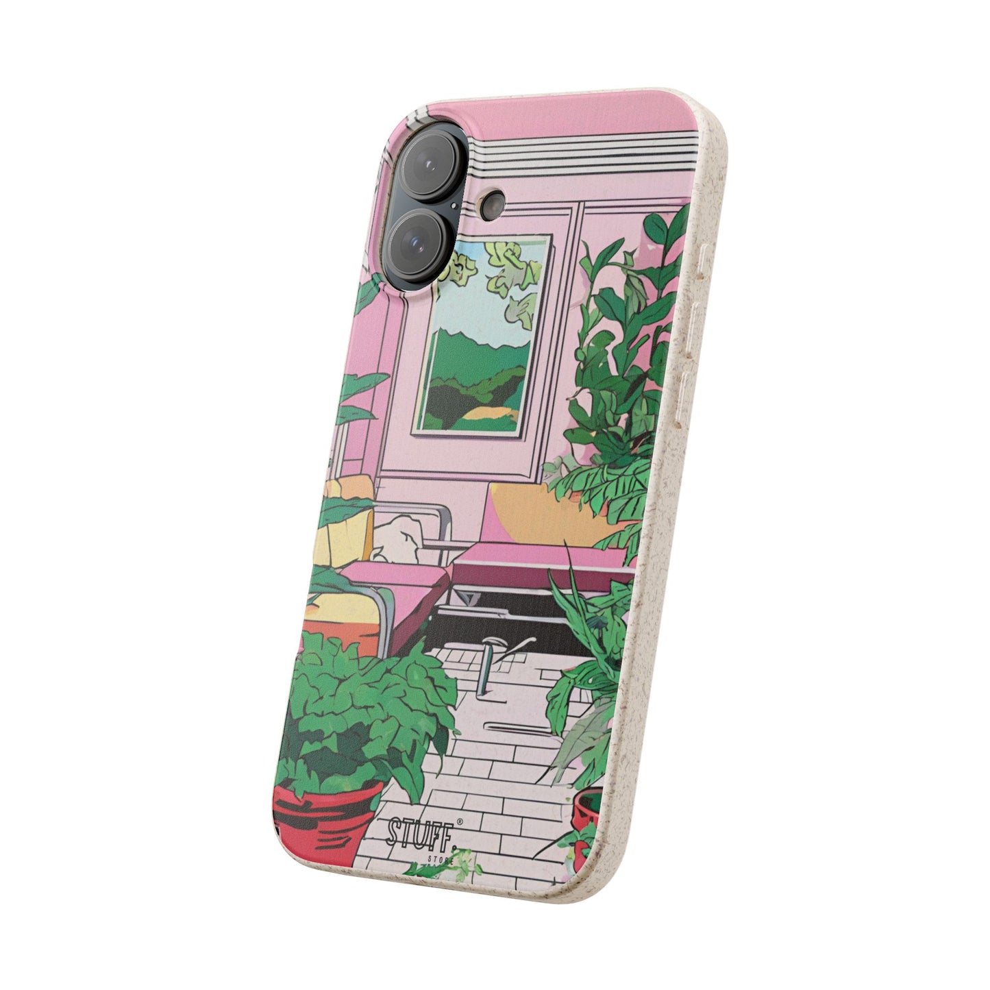 Plant Pop Case | Coque biodégradable en bambou et bioplastique avec design coloré | Parfait pour les amoureux des plantes - Avec emballage cadeau