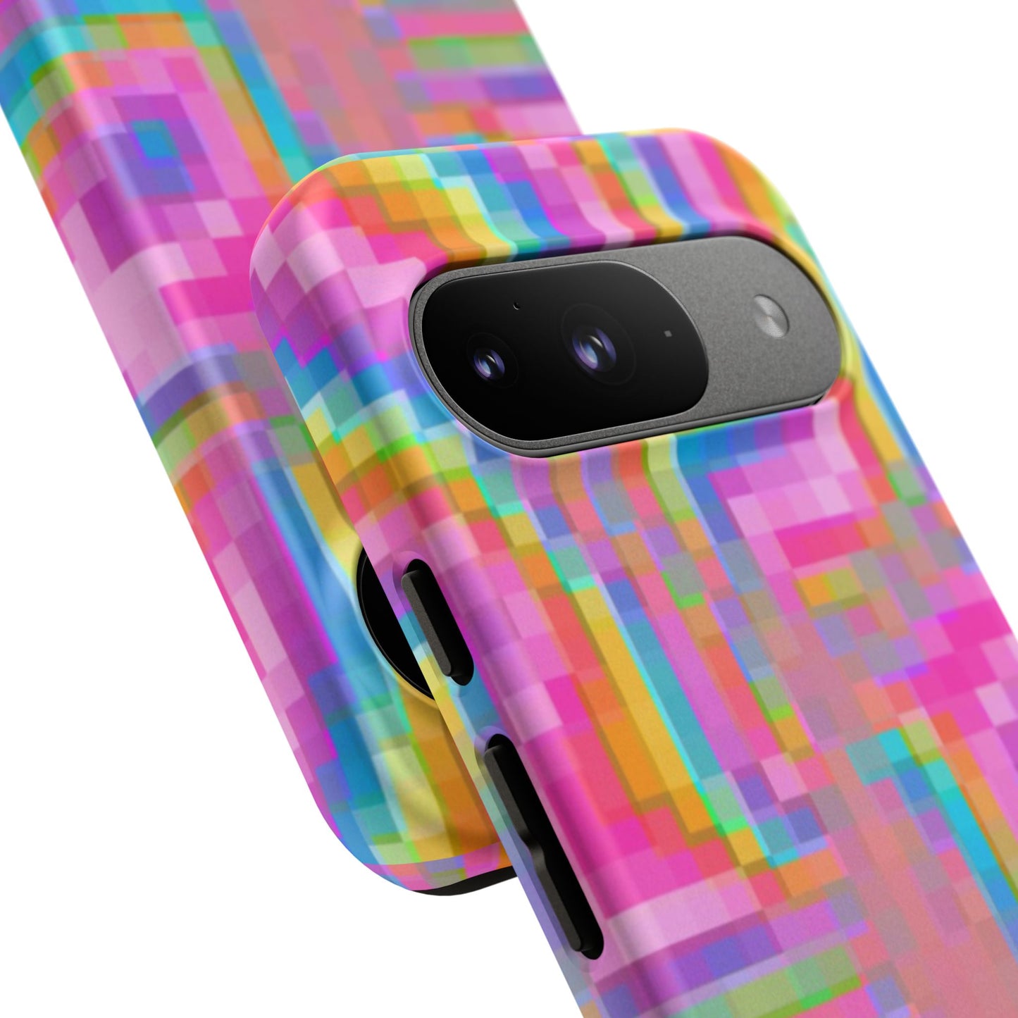 Pixel Case | Coque résistante double protection anti-choc - Motif pixels colorés