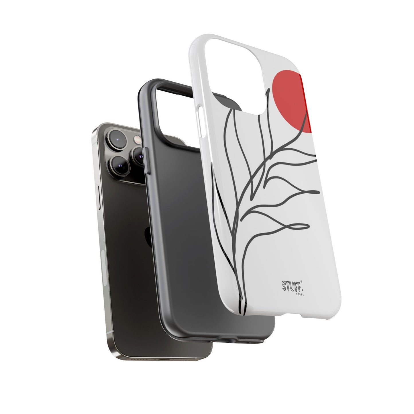 Red Sun Case | Coque résistante double protection avec Design Minimaliste