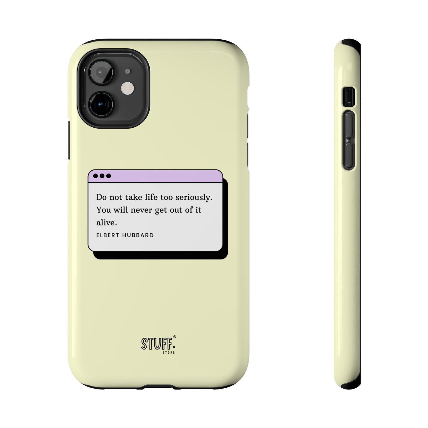 Window Case | Coque résistante à double protection avec citation – Design minimal & message puissant