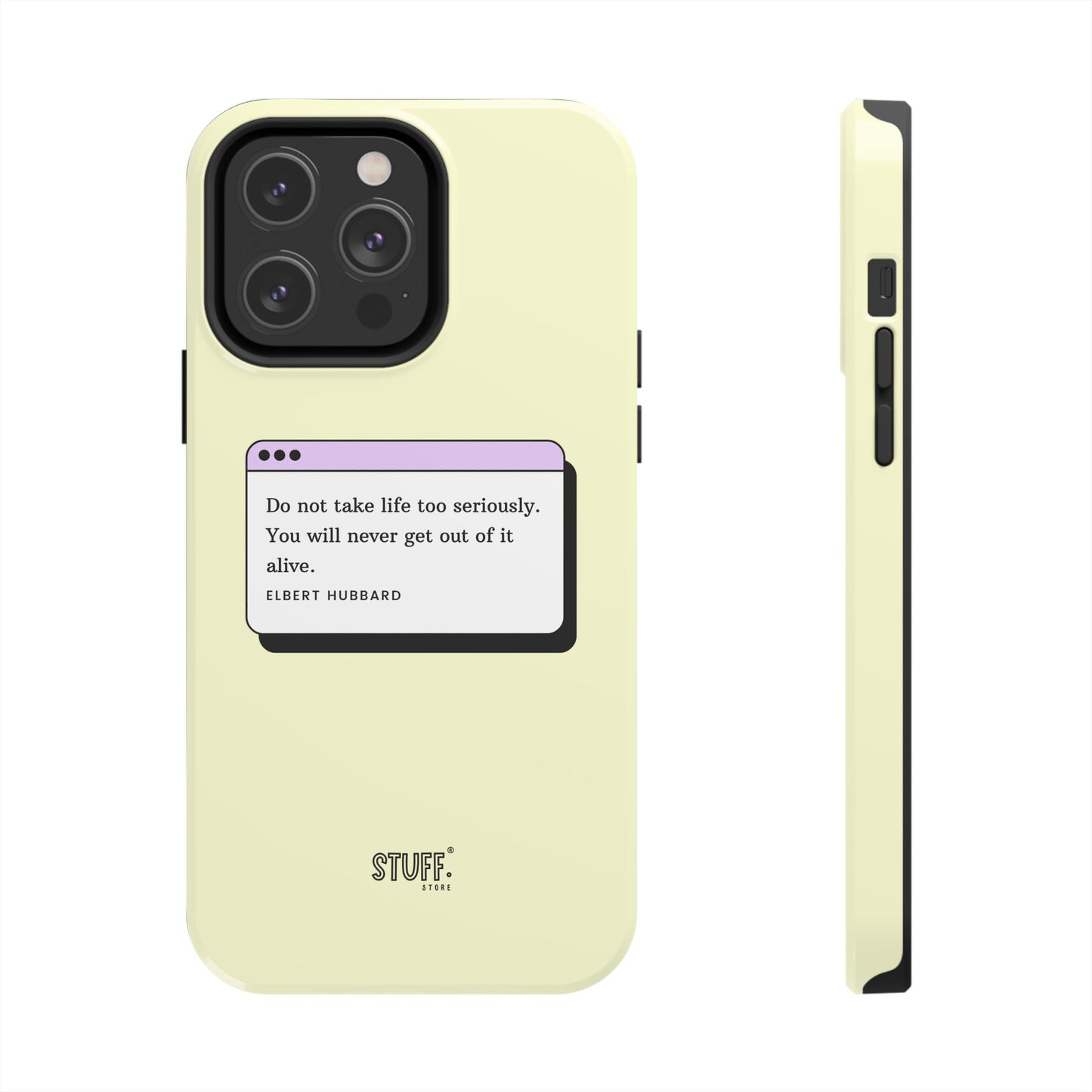 Window Case | Coque résistante à double protection avec citation – Design minimal & message puissant