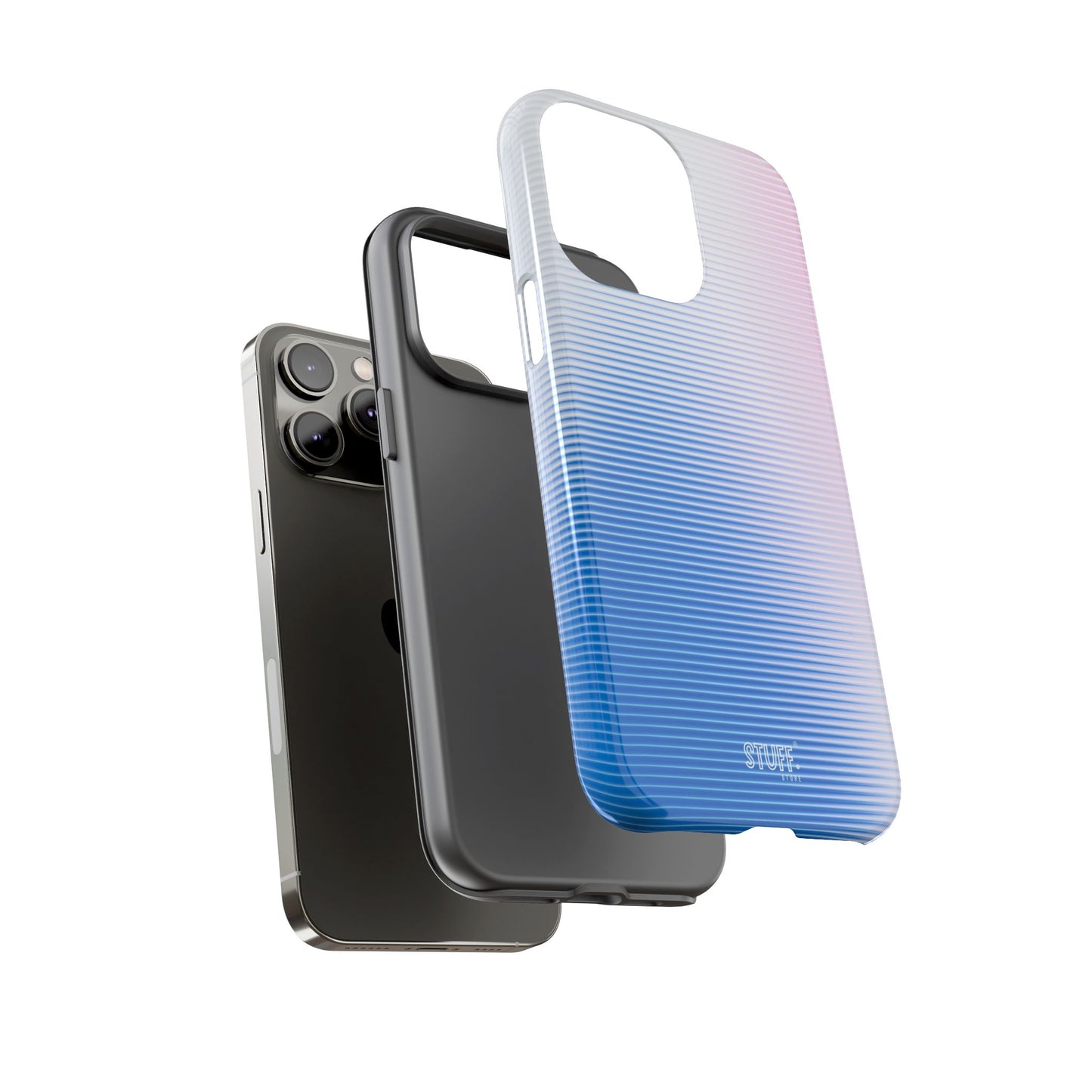 Gradient Case | Coque résistante double protection anti-choc - Dégradé Bleu & Rose
