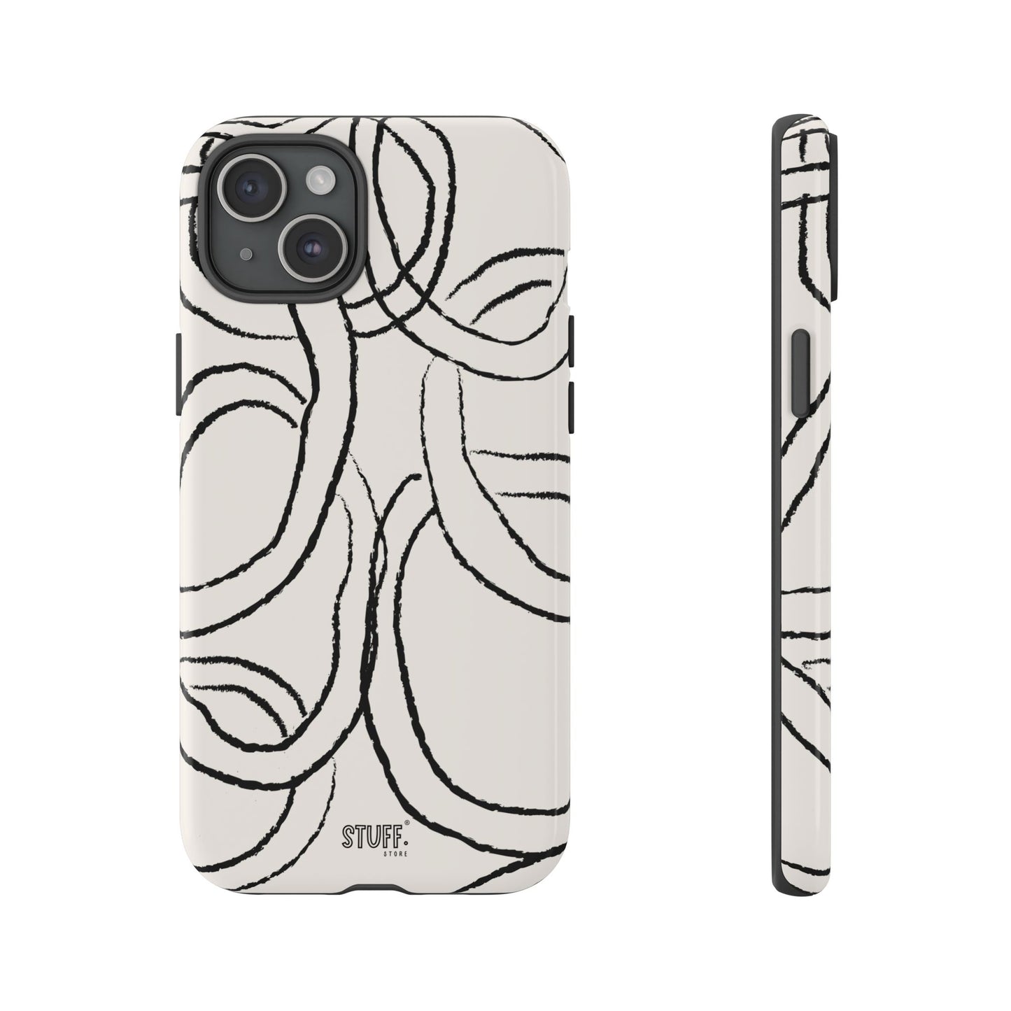 Doodly Case | Coque résistante double protection avec Design Gribouillis Minimaliste