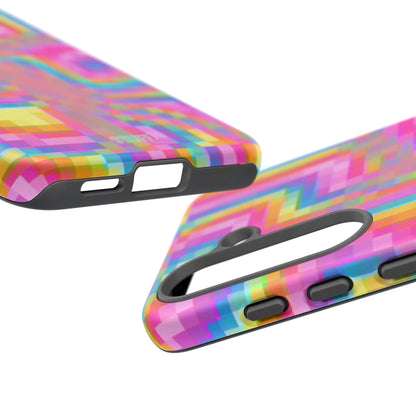 Pixel Case | Coque résistante double protection anti-choc - Motif pixels colorés