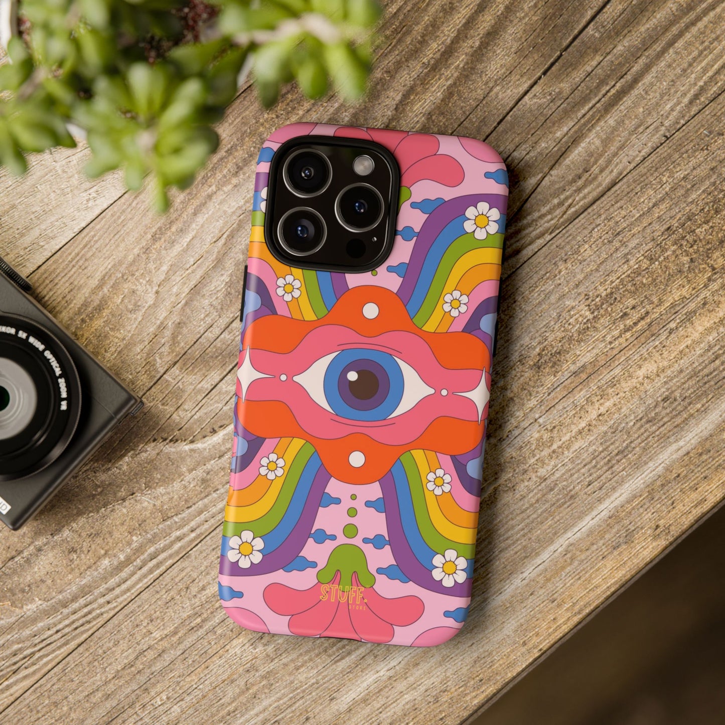 Psych Case | Coque résistante double protection avec Design Psychédélique coloré