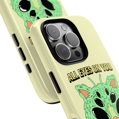 All Eyes on You Case | Coque résistante double protection avec Design Alien drôle