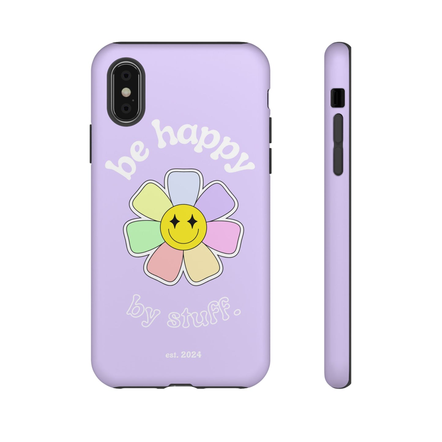 Be Happy Case | Coque résistante double protection avec Design Fleur Colorée